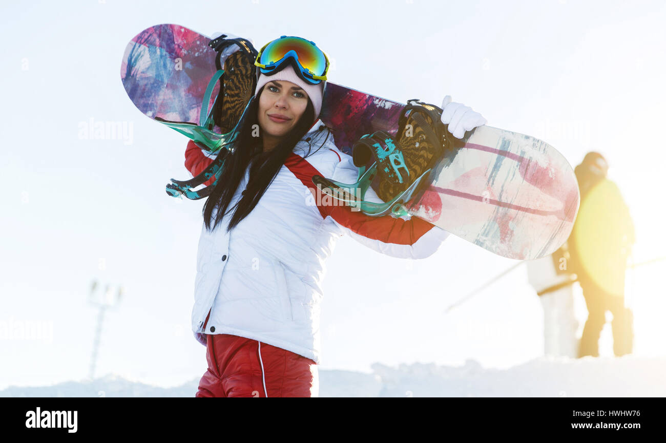 Young girl in ski suit Stock Photo Alamy