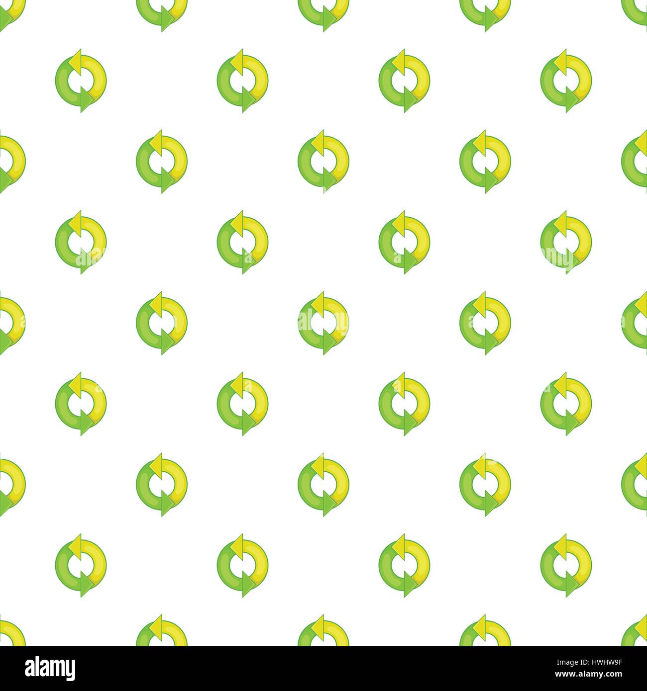 Green refresh arrows pattern, cartoon style Stock Vector Image & Art ...