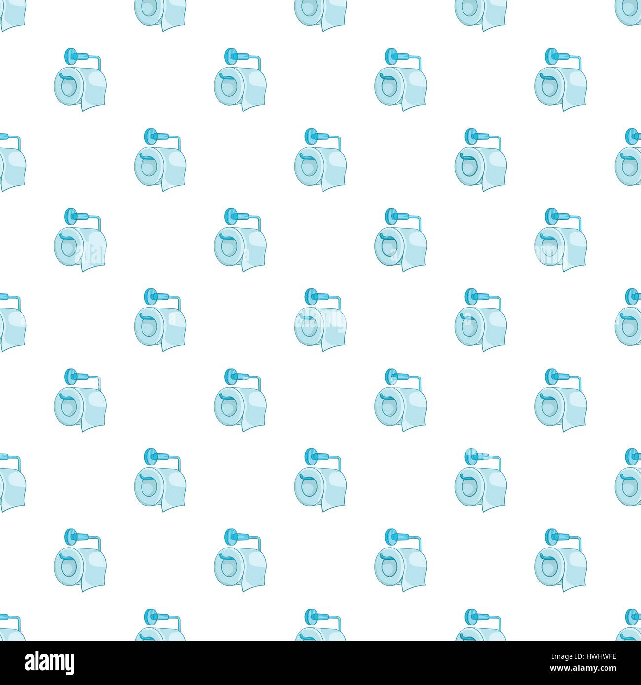 Roll of toilet paper pattern, cartoon style Stock Vector