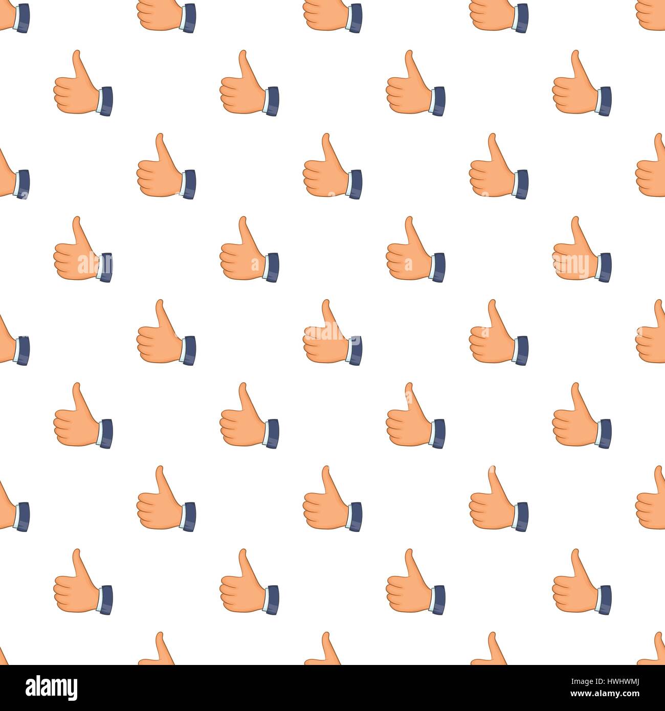 Thumbs up pattern, cartoon style Stock Vector Image & Art - Alamy
