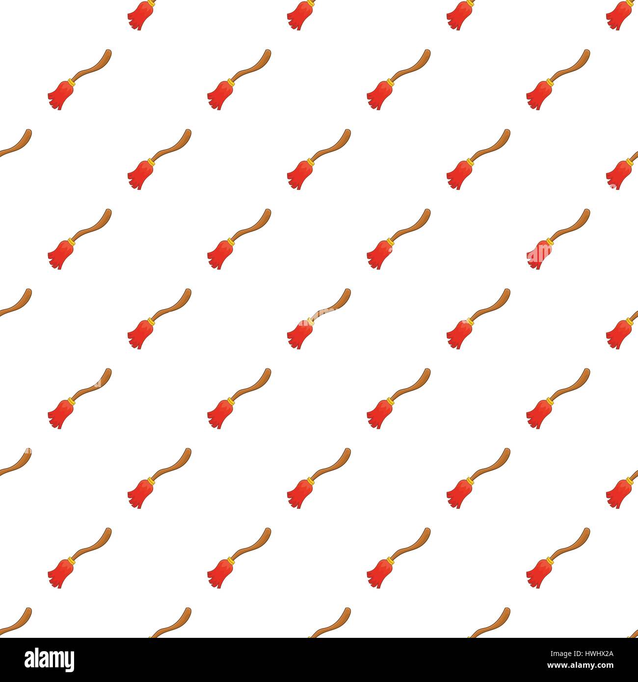 Broom of sorcerer pattern, cartoon style Stock Vector Image & Art - Alamy