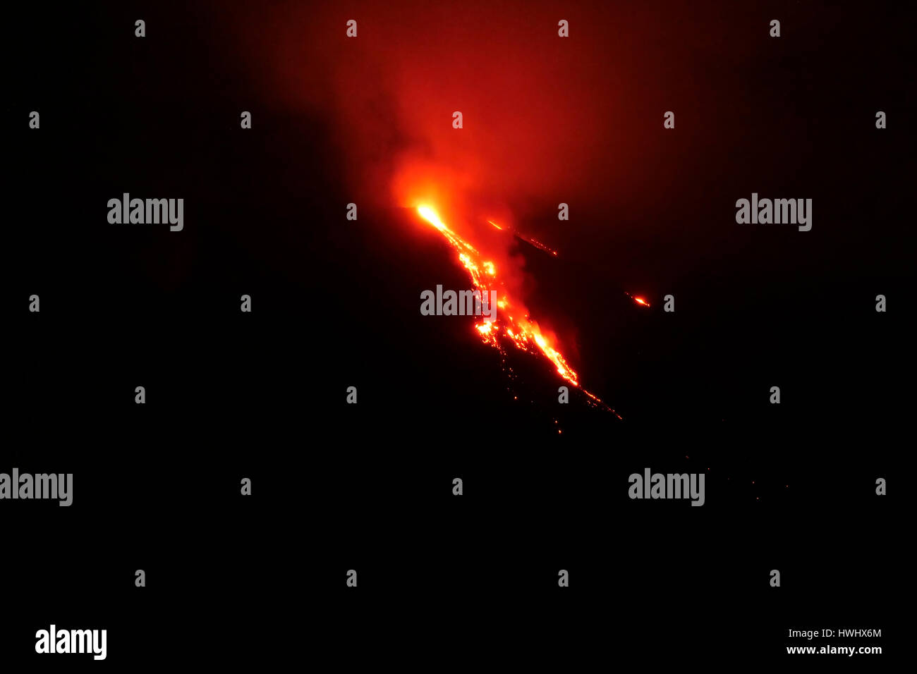 March 2017 eruption on Mount Etna in Sicily, southern Italy, the