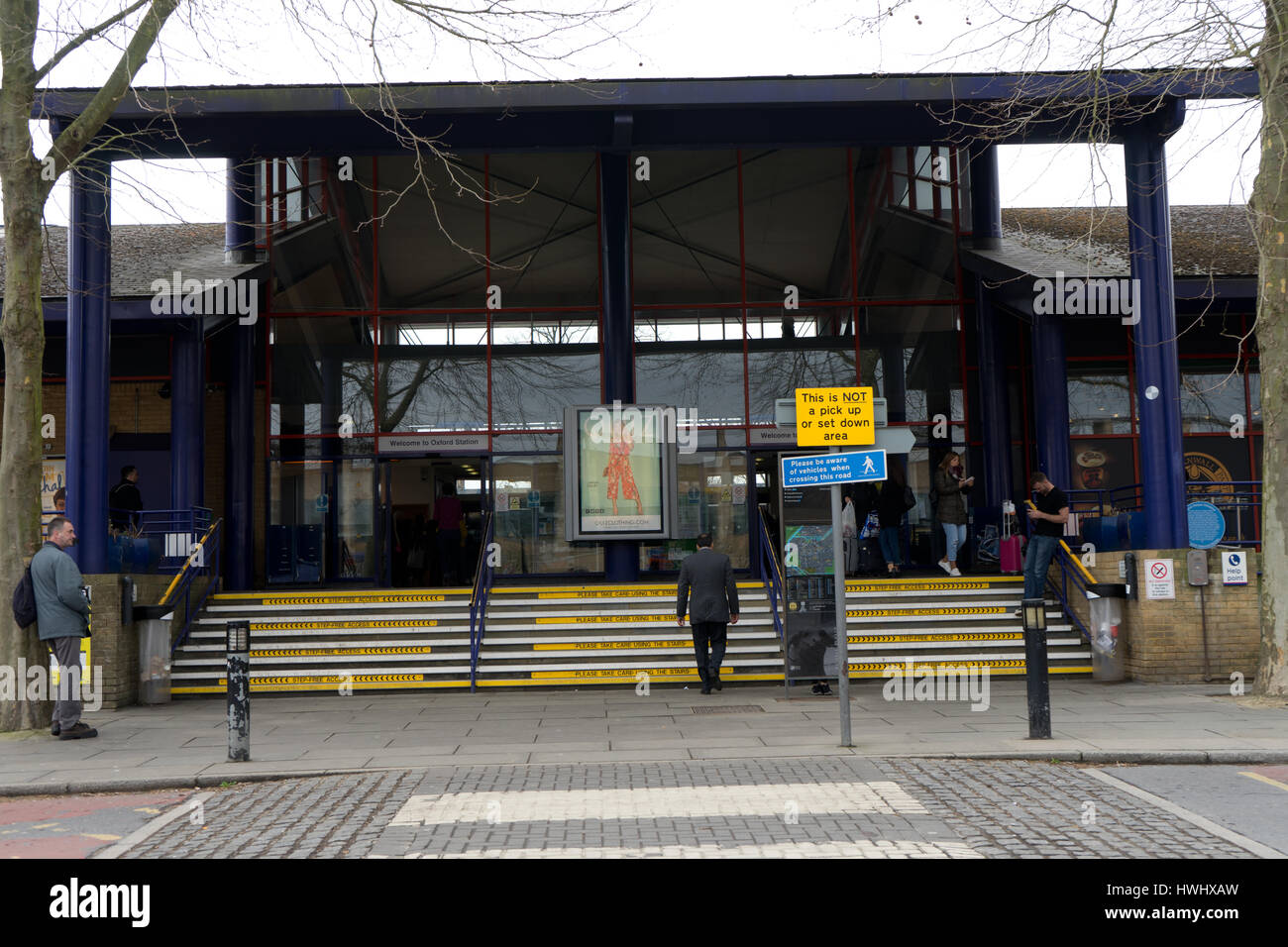 Main entrance to Oxford Train Station, Oxford, Oxfordshire, UK Stock Photo