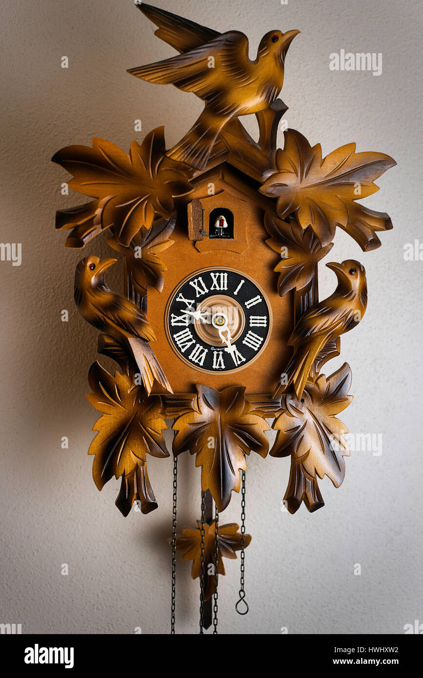 A cuckoo clock on a wall Stock Photo Alamy
