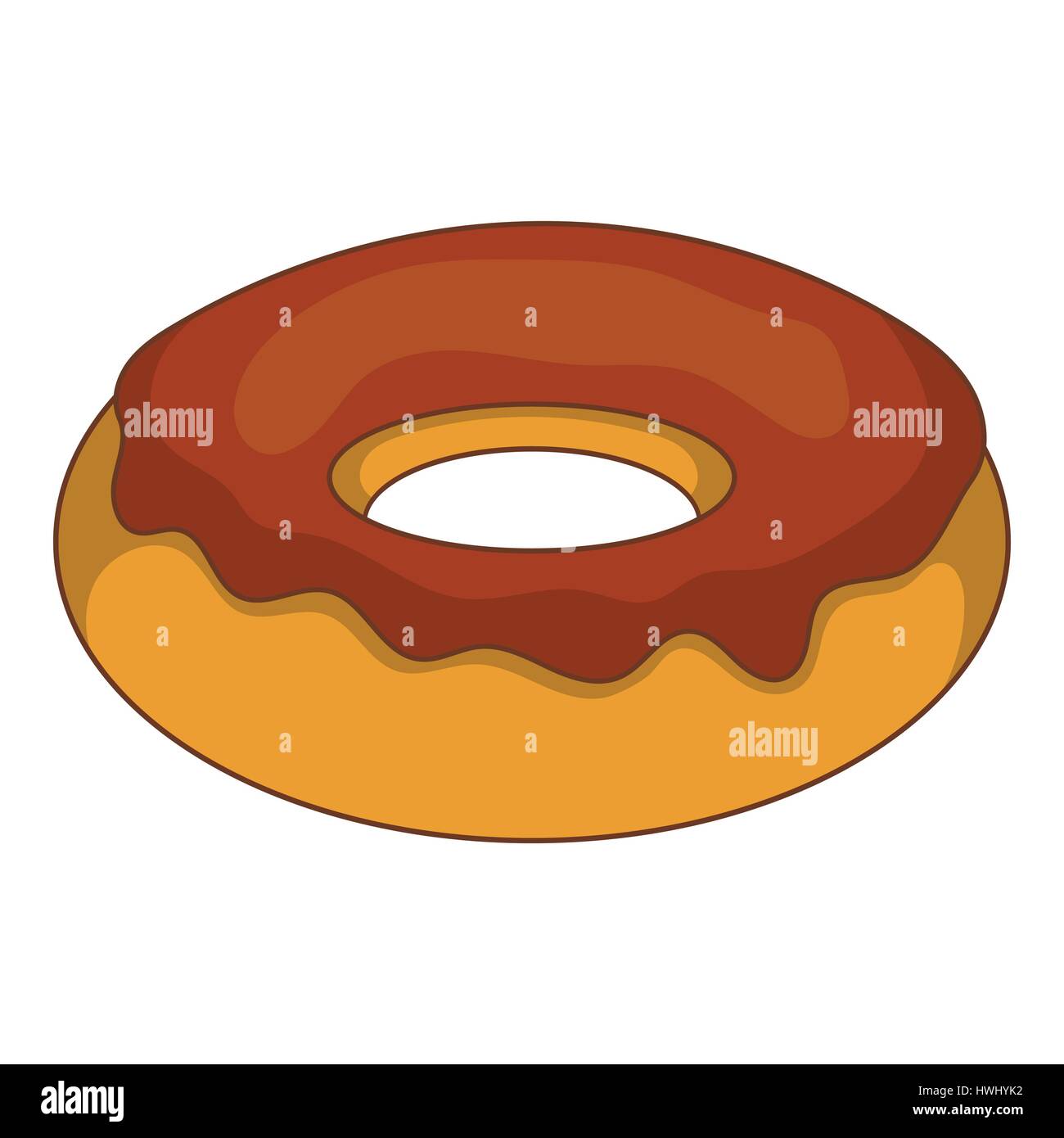 Chocolate donut icon, cartoon style Stock Vector Image & Art - Alamy