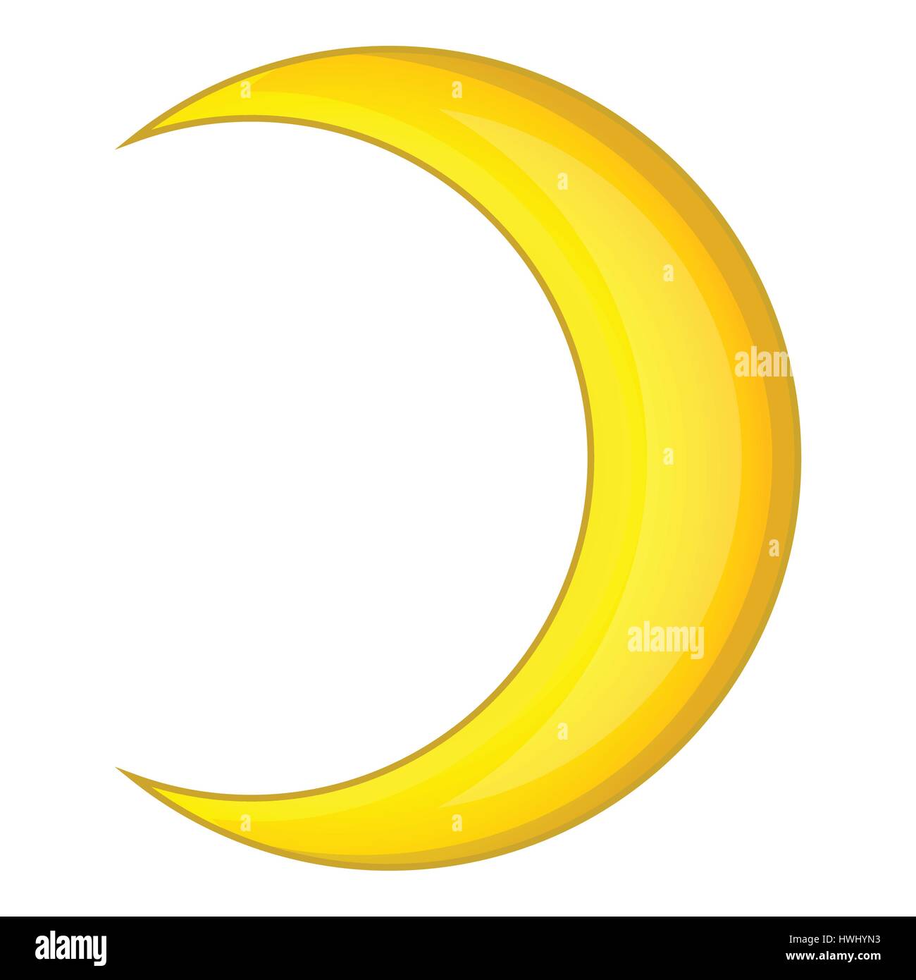 Crescent Moon Icon Cartoon Style Stock Vector Image And Art Alamy