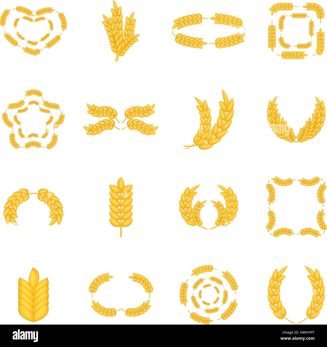 Ear corn icons set, cartoon style Stock Vector Image & Art - Alamy