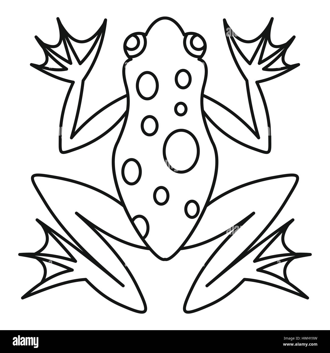Frog Icon Outline Style Stock Vector Image Art Alamy