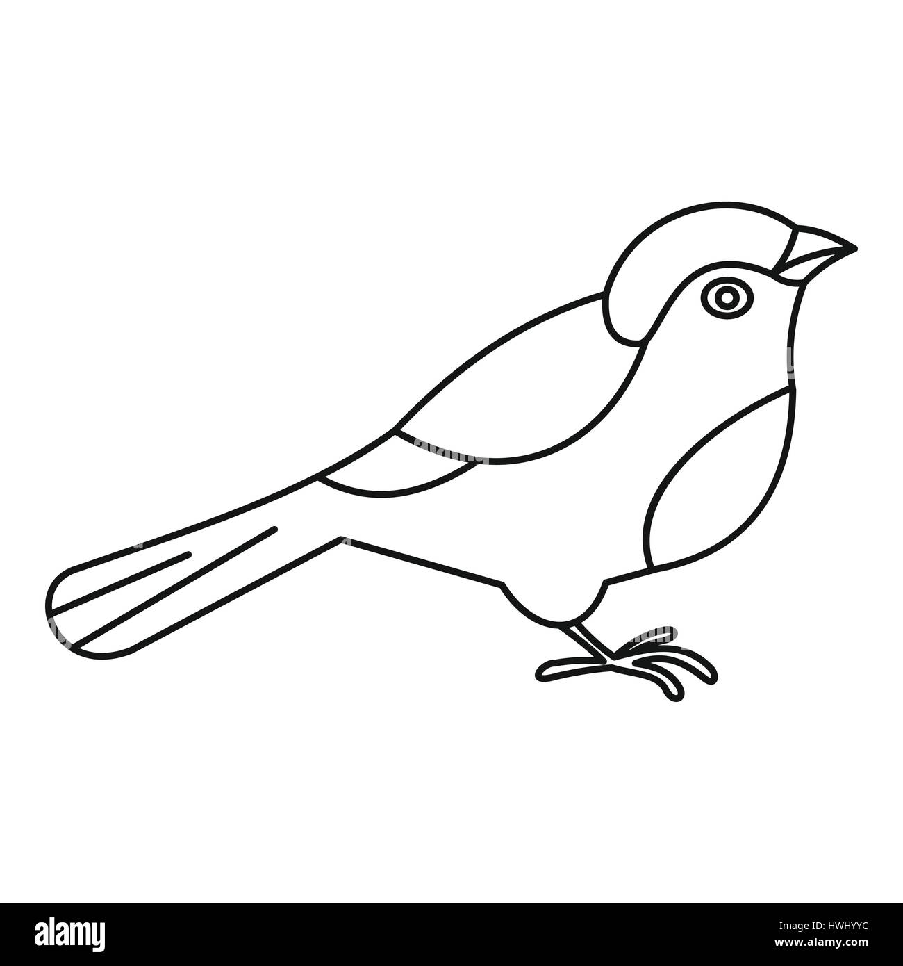 Bird icon, outline style Stock Vector Image & Art - Alamy