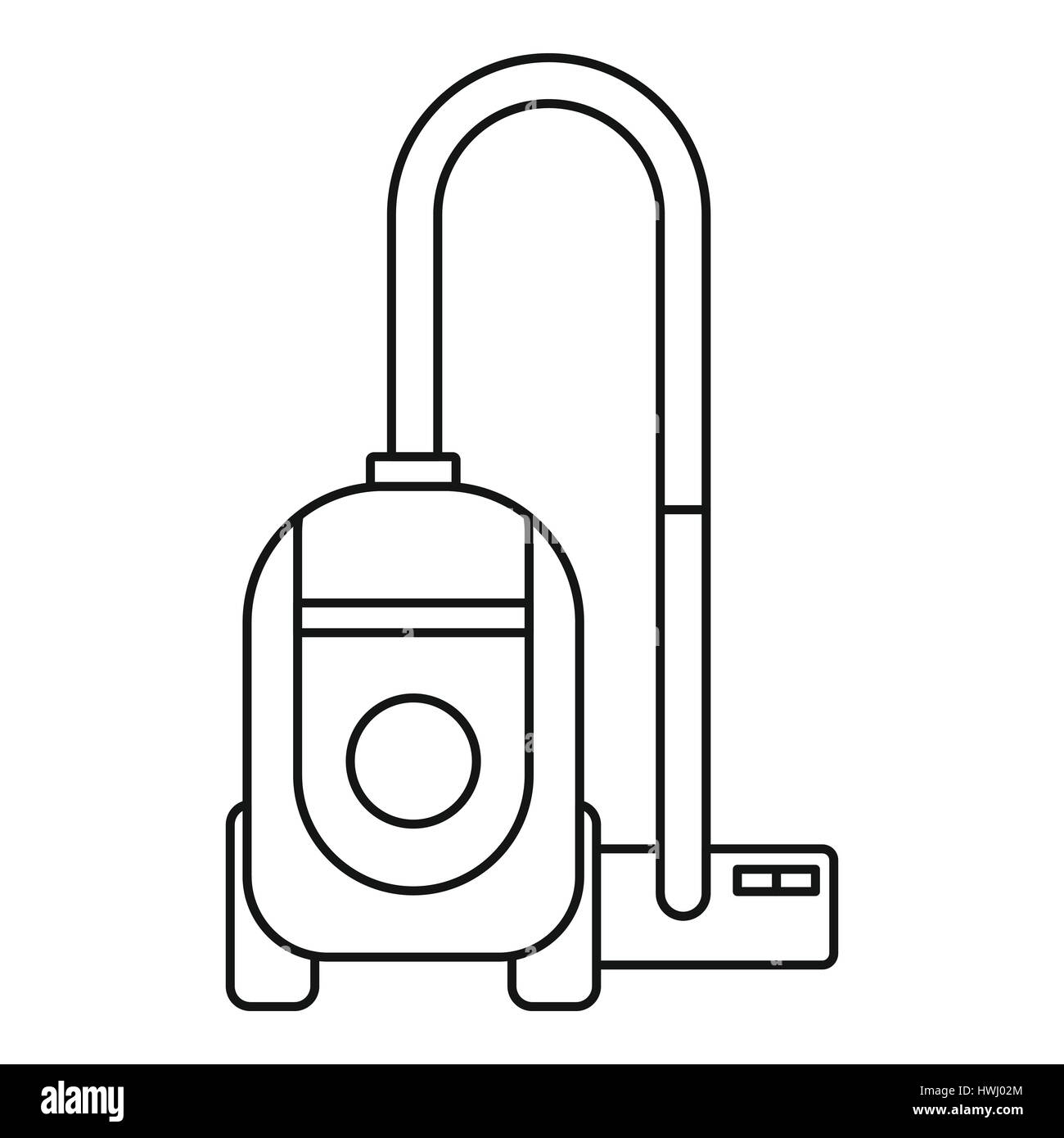 Vacuum cleaner icon outline style Black and White Stock Photos & Images ...