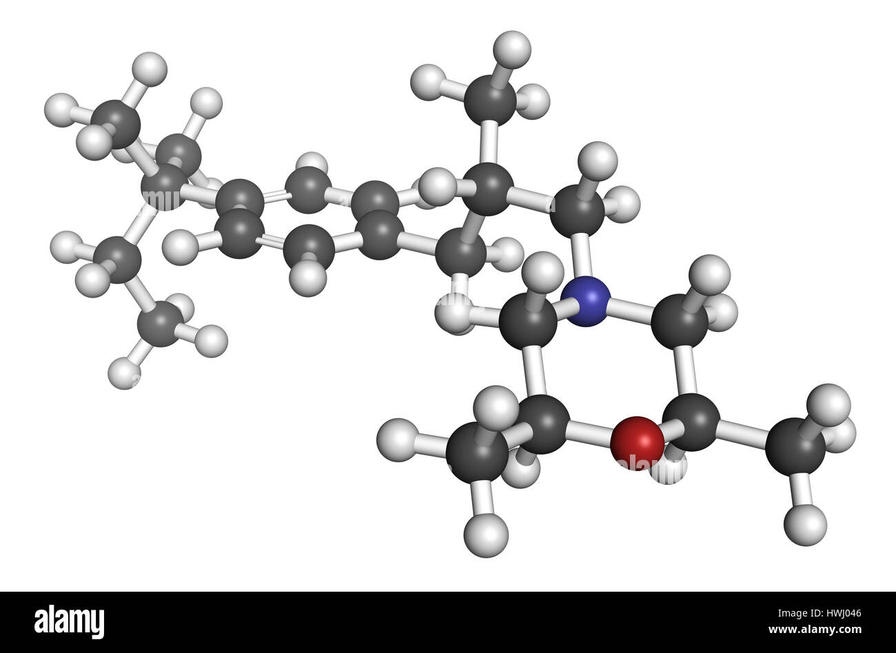 Amorolfine antifungal drug molecule. Commonly used in form of nail