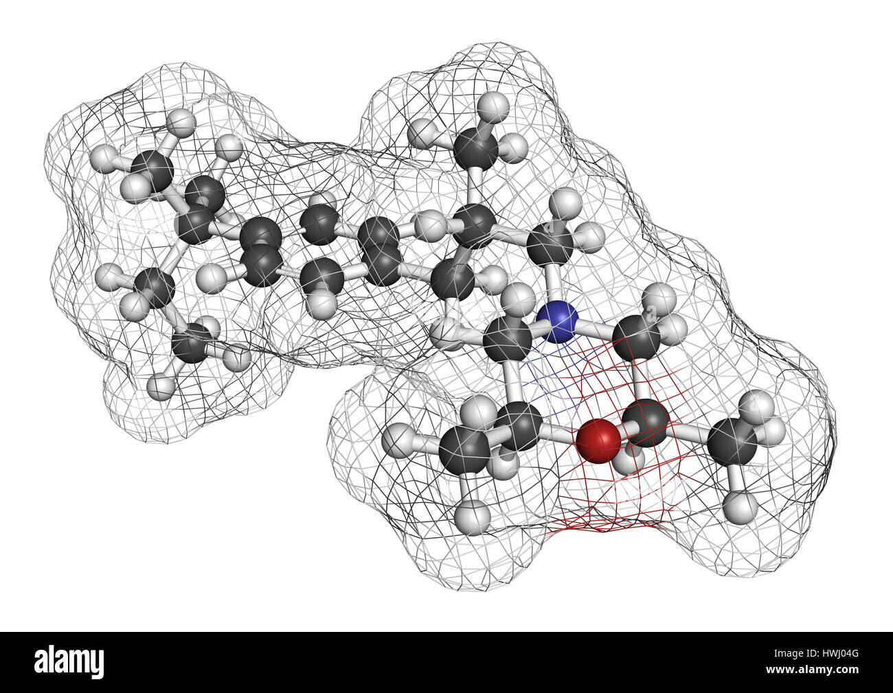 Amorolfine antifungal drug molecule. Commonly used in form of nail