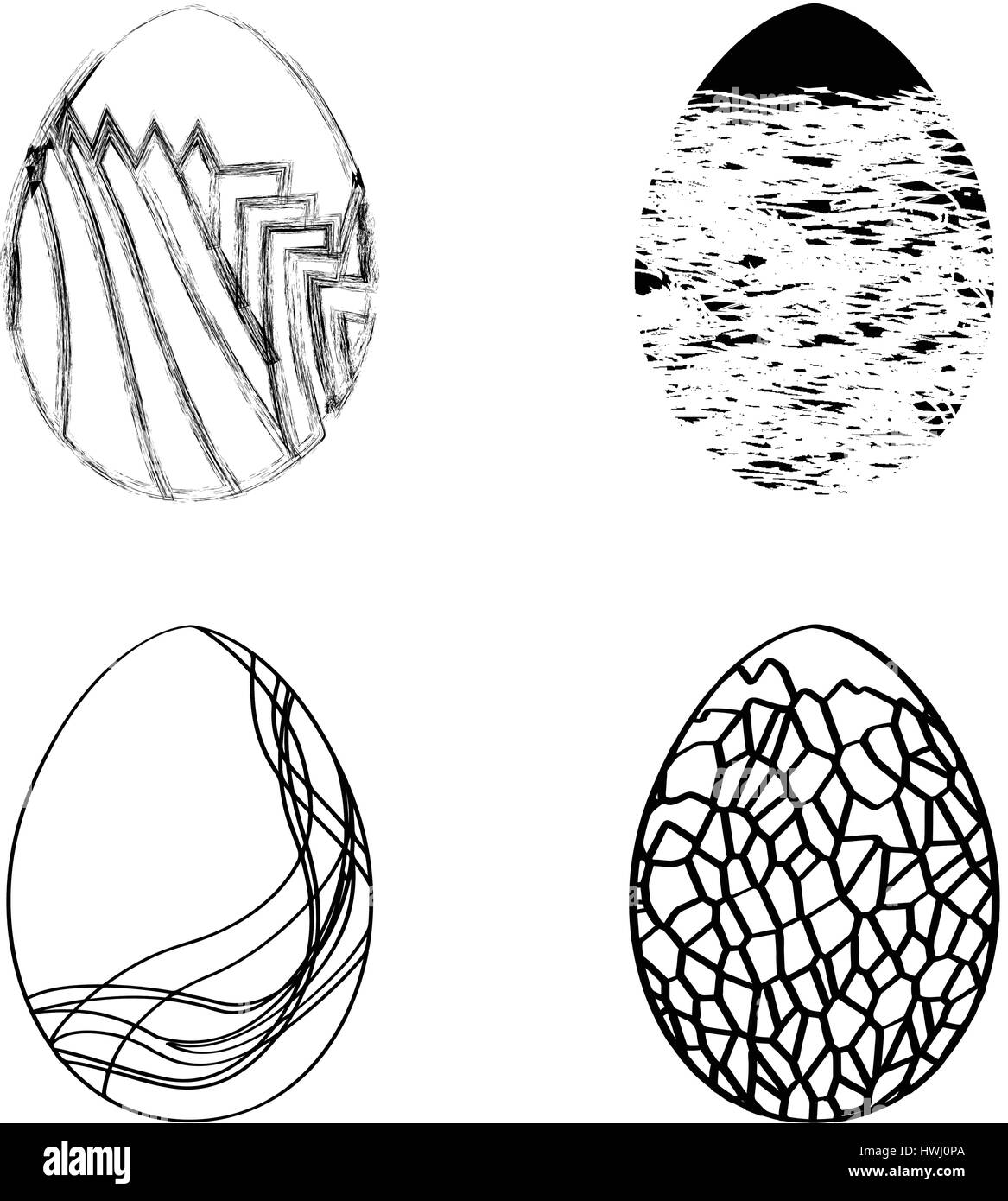 Set of easter eggs Stock Vector Image & Art - Alamy