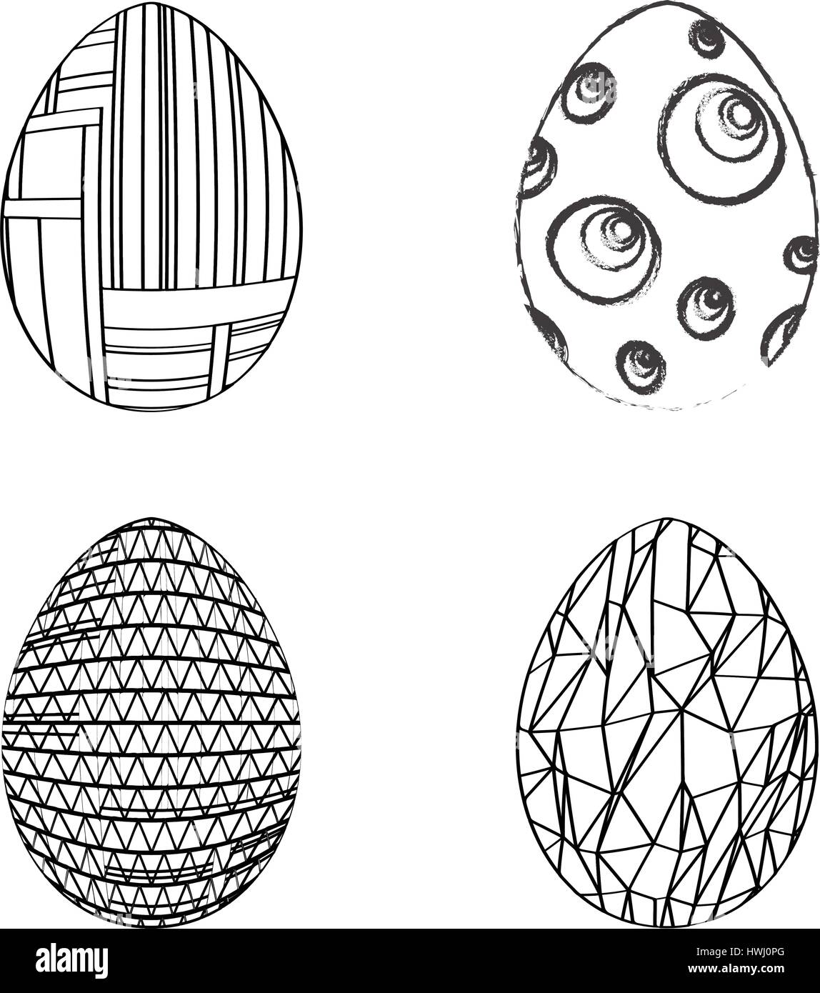Set of easter eggs Stock Vector Image & Art - Alamy