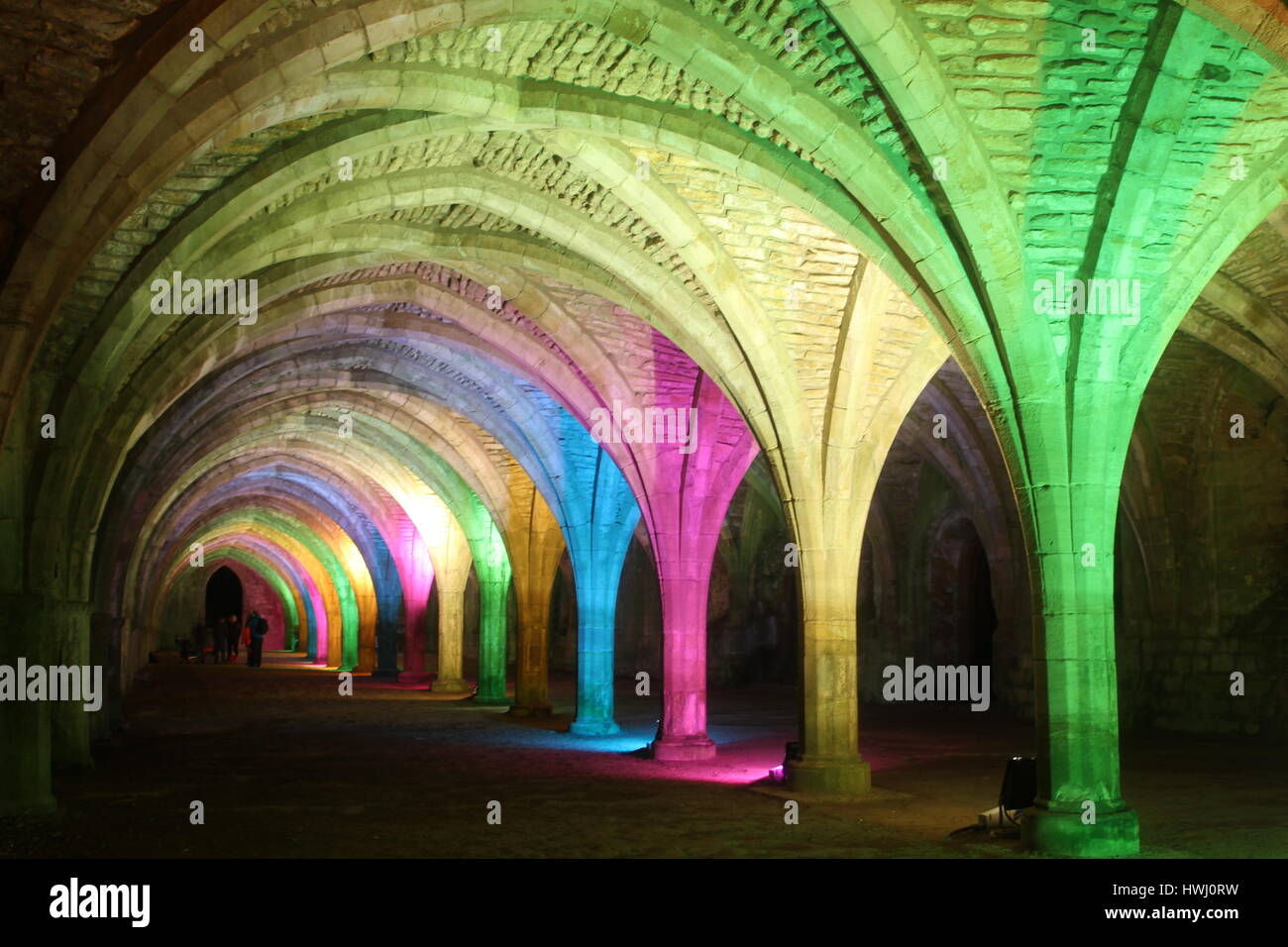 Fountain's Abbey Lights Stock Photo Alamy