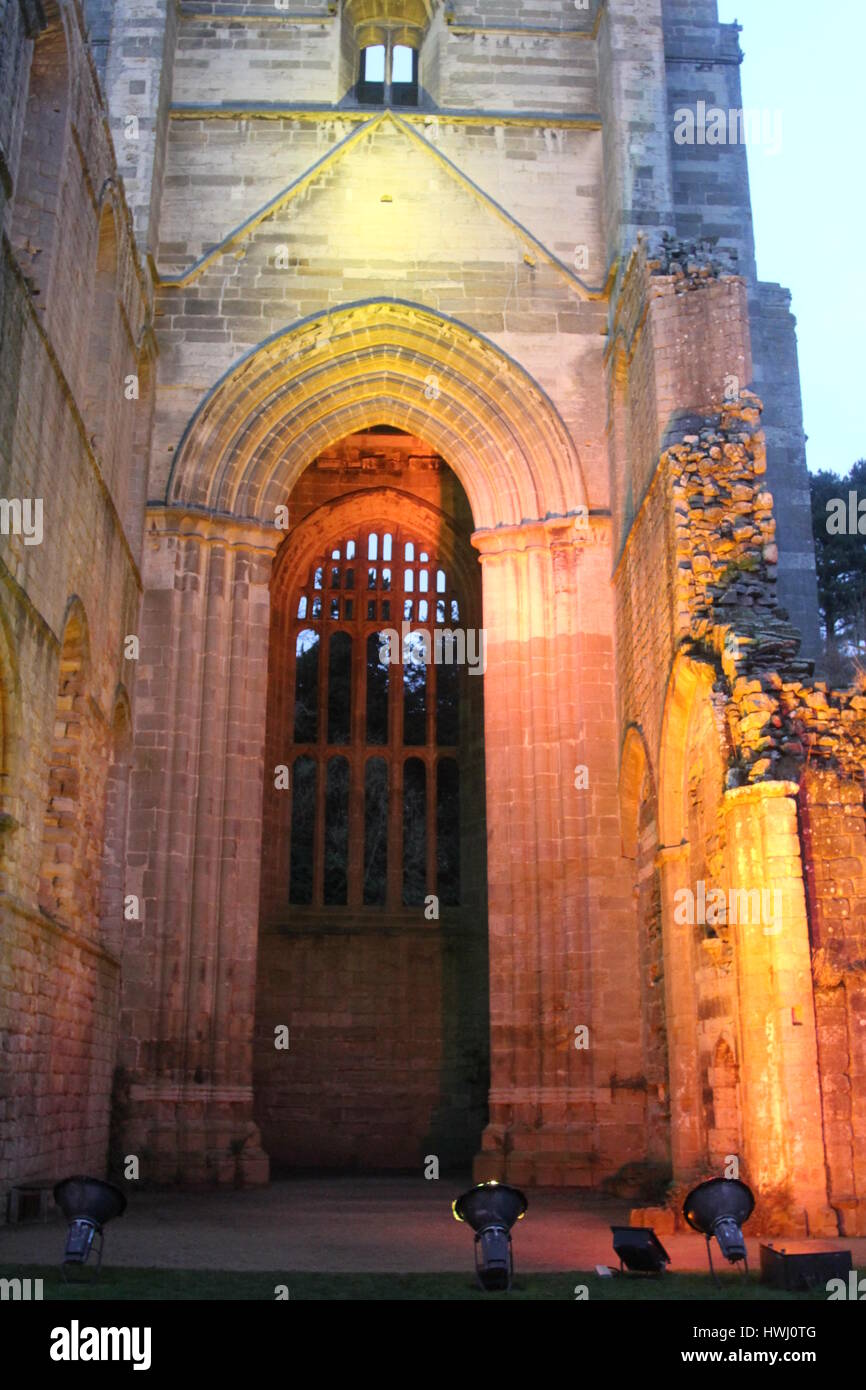 Fountain's Abbey Lights Stock Photo Alamy