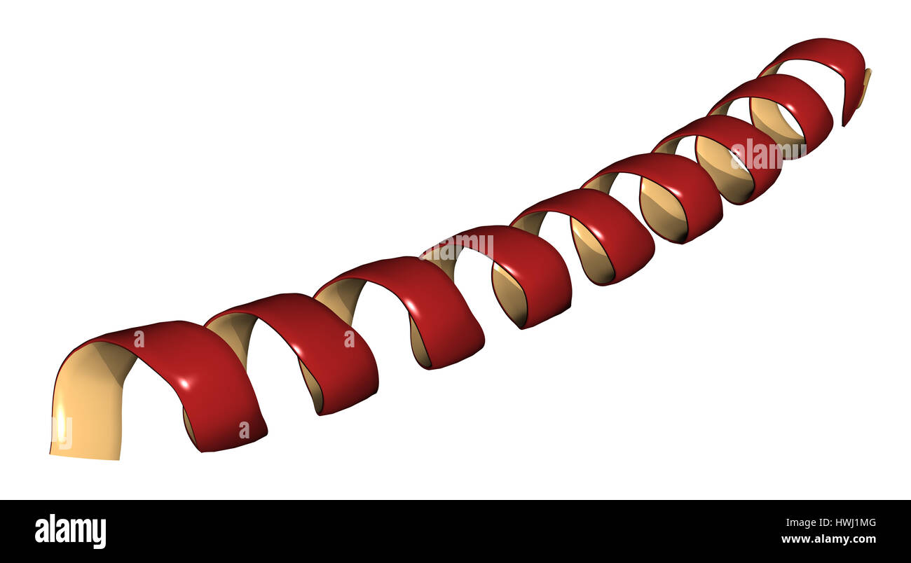 Parathyroid hormone (PTH, parathormone, parathyrin) protein, secreted by the parathyroid glands. 3D illustration. Cartoon representation. Stock Photo