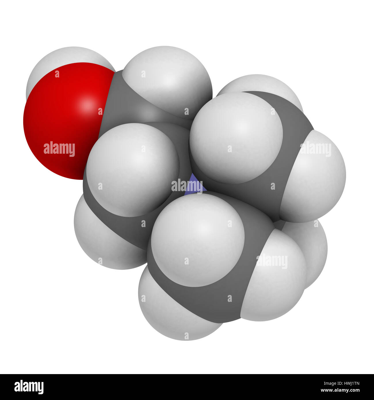 Choline essential nutrient molecule. 3D rendering. Atoms are