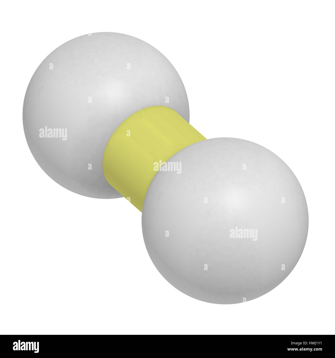 Hydrogen gas (H2) molecule. 3D rendering Stock Photo - Alamy