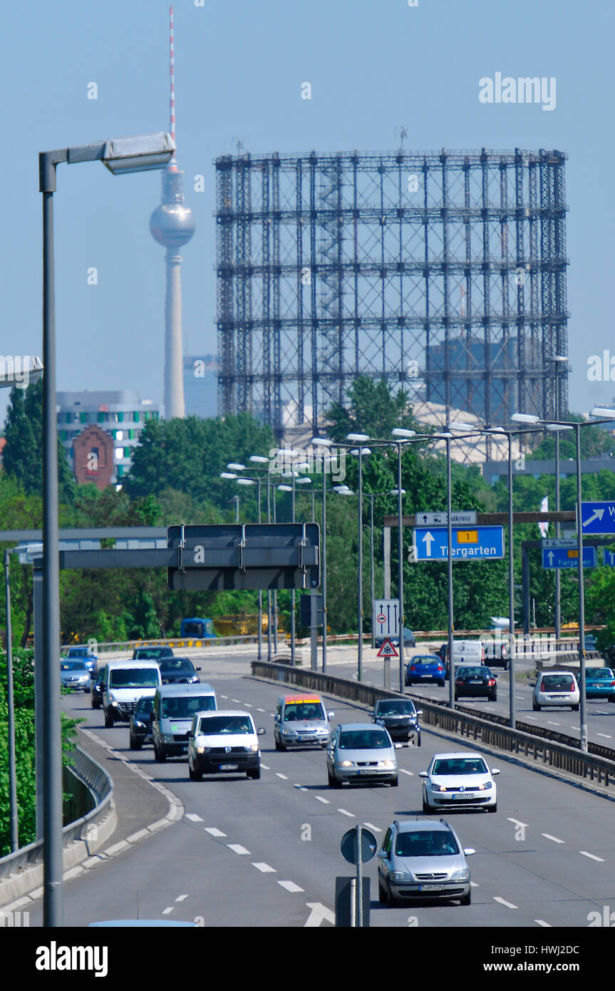 A 103 Stadtautobahn, Schoeneberg, Berlin, Deutschland Stock Photo