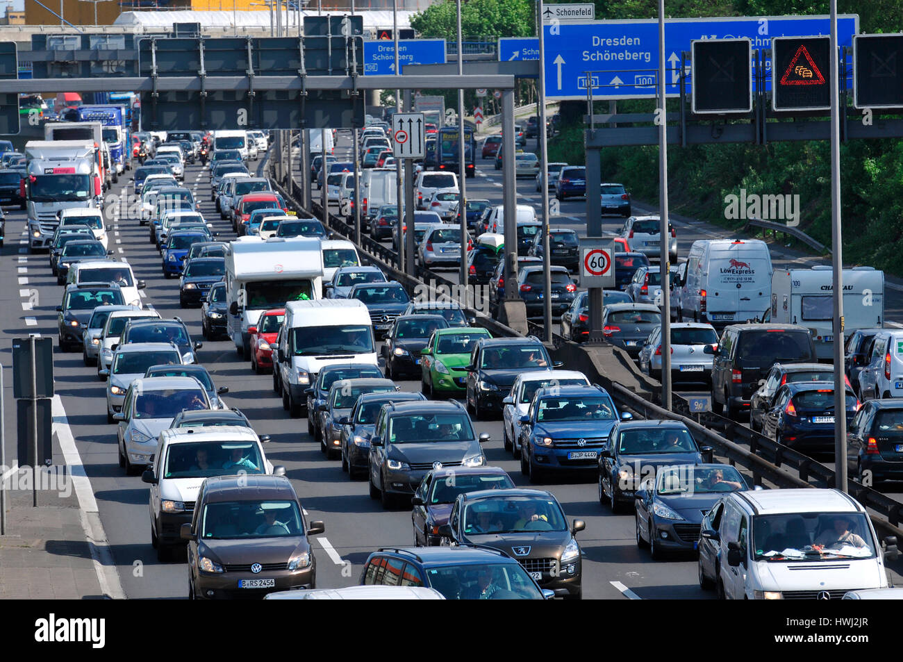 Stau, Stadtautobahn, Wilmersdorf, Berlin, Deutschland Stock Photo - Alamy