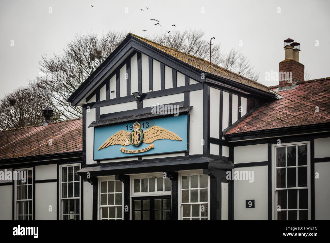 Royal Flying Corps buidings, Netheravon Airfield, Wiltshire, England, UK. Stock Photo