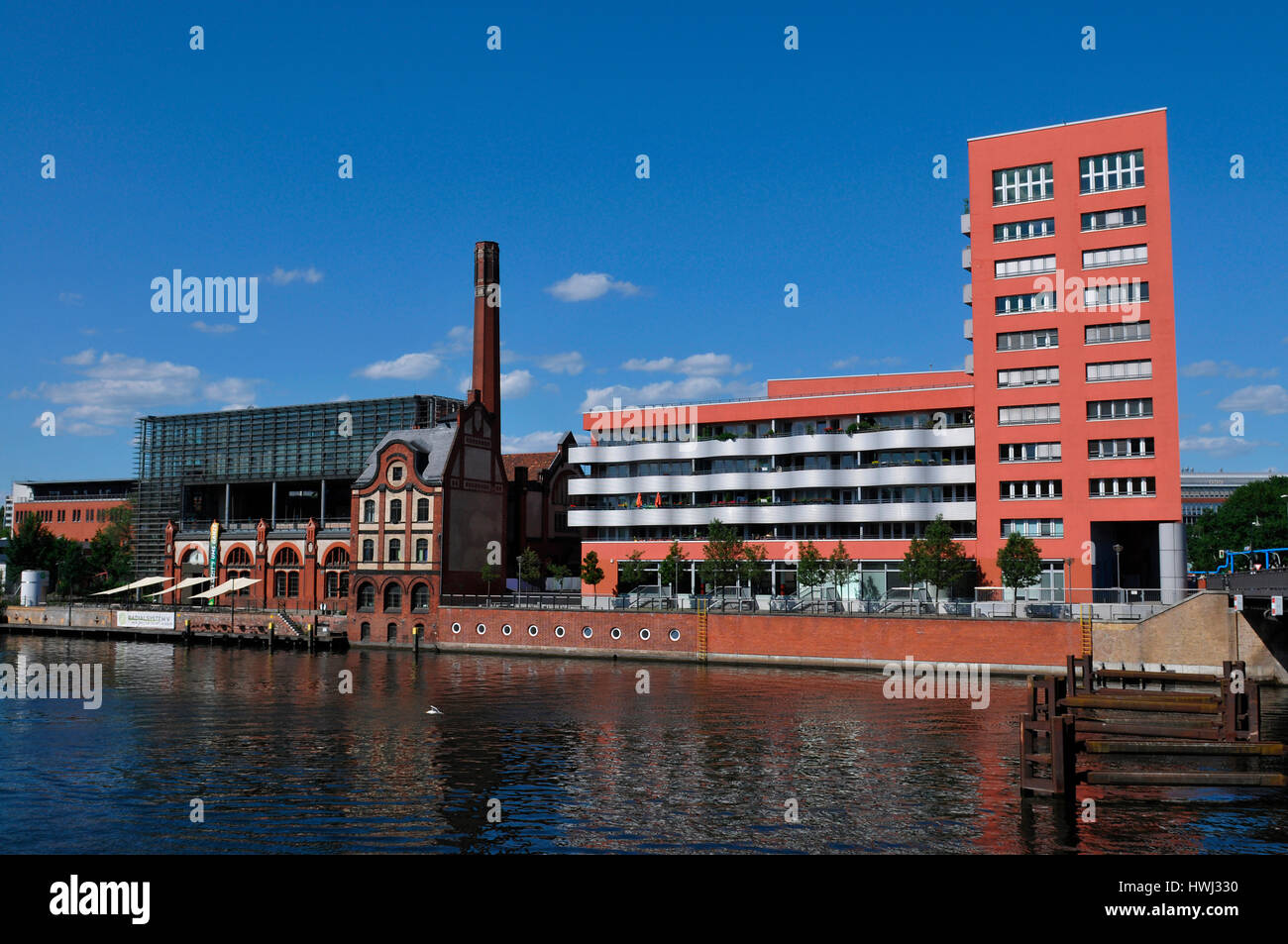 Radialsystem V, Hotel ibis, Spree, Friedrichshain, Berlin, Deutschland Stock Photo