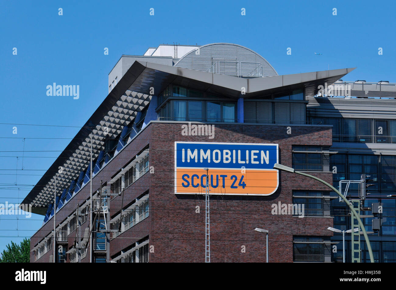Immobilien Scout, Andreasstrasse, Friedrichshain, Berlin, Deutschland Stock Photo