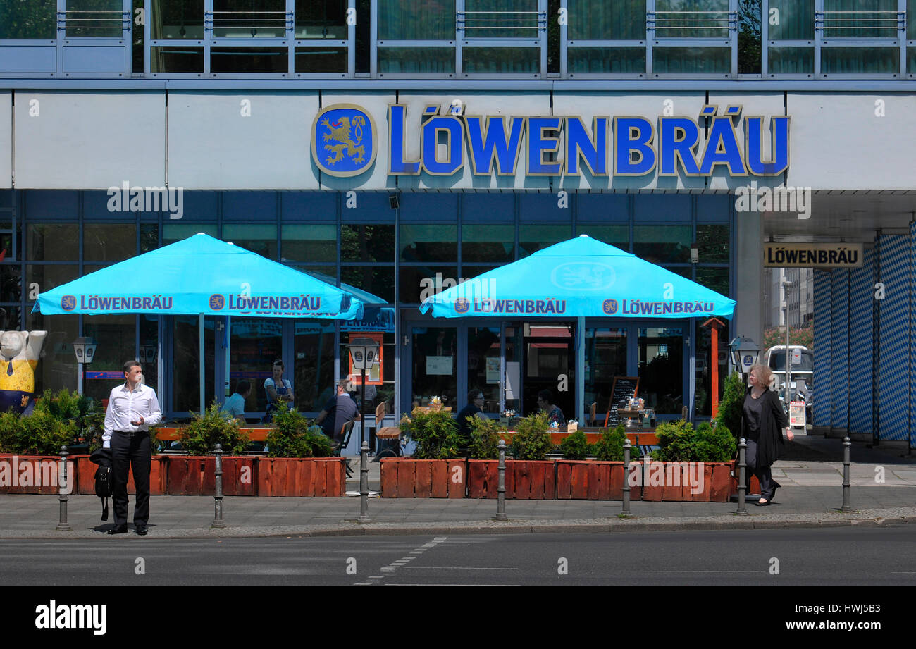 Loewenbraeu, Leipziger Strasse, Mitte, Berlin, Deutschland, LÃ¶wenbrÃ¤u Stock Photo