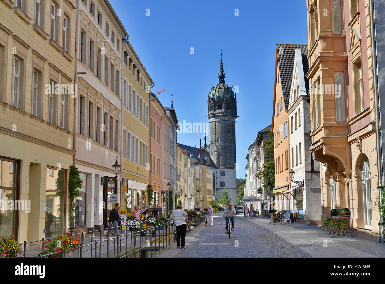 Schlossstrasse, Lutherstadt Wittenberg, Sachsen-Anhalt, Deutschland Stock Photo