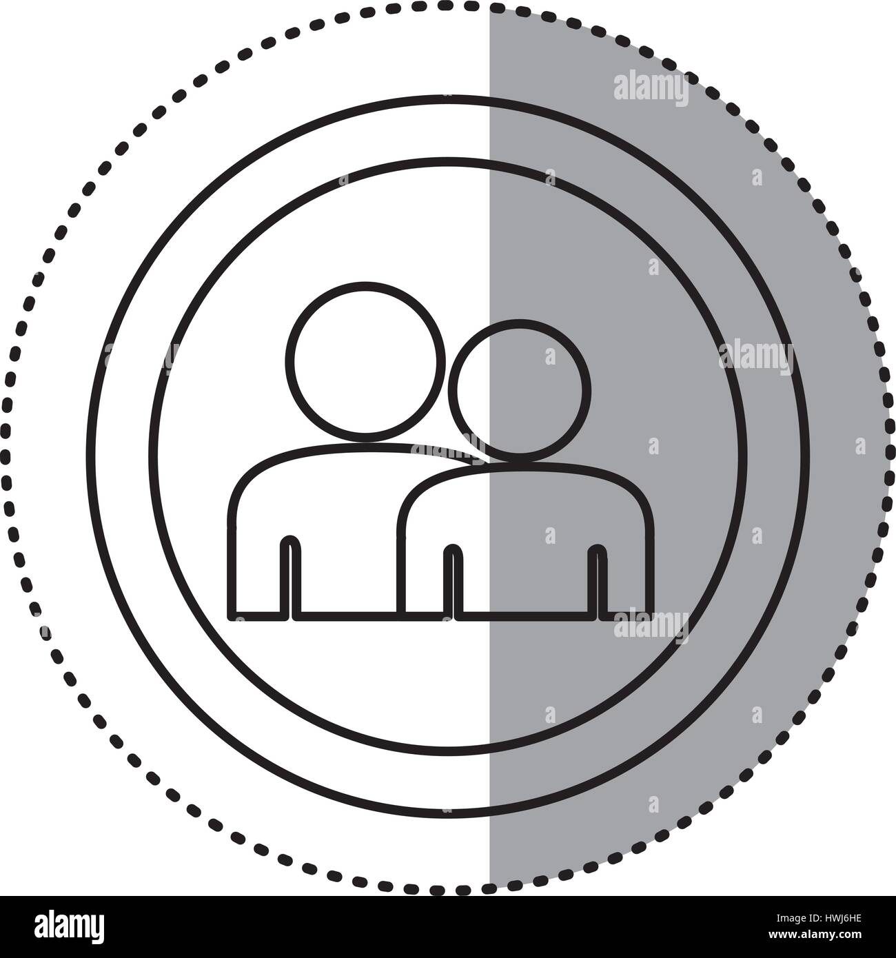 round symbol people together contact icon Stock Vector Image & Art - Alamy