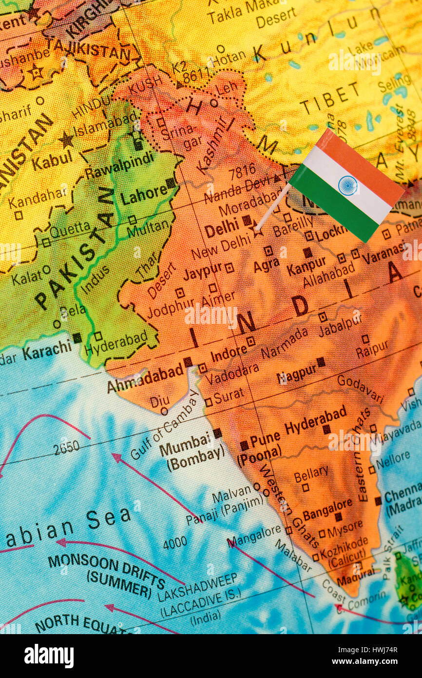Map India Flag Hi Res Stock Photography And Images Alamy