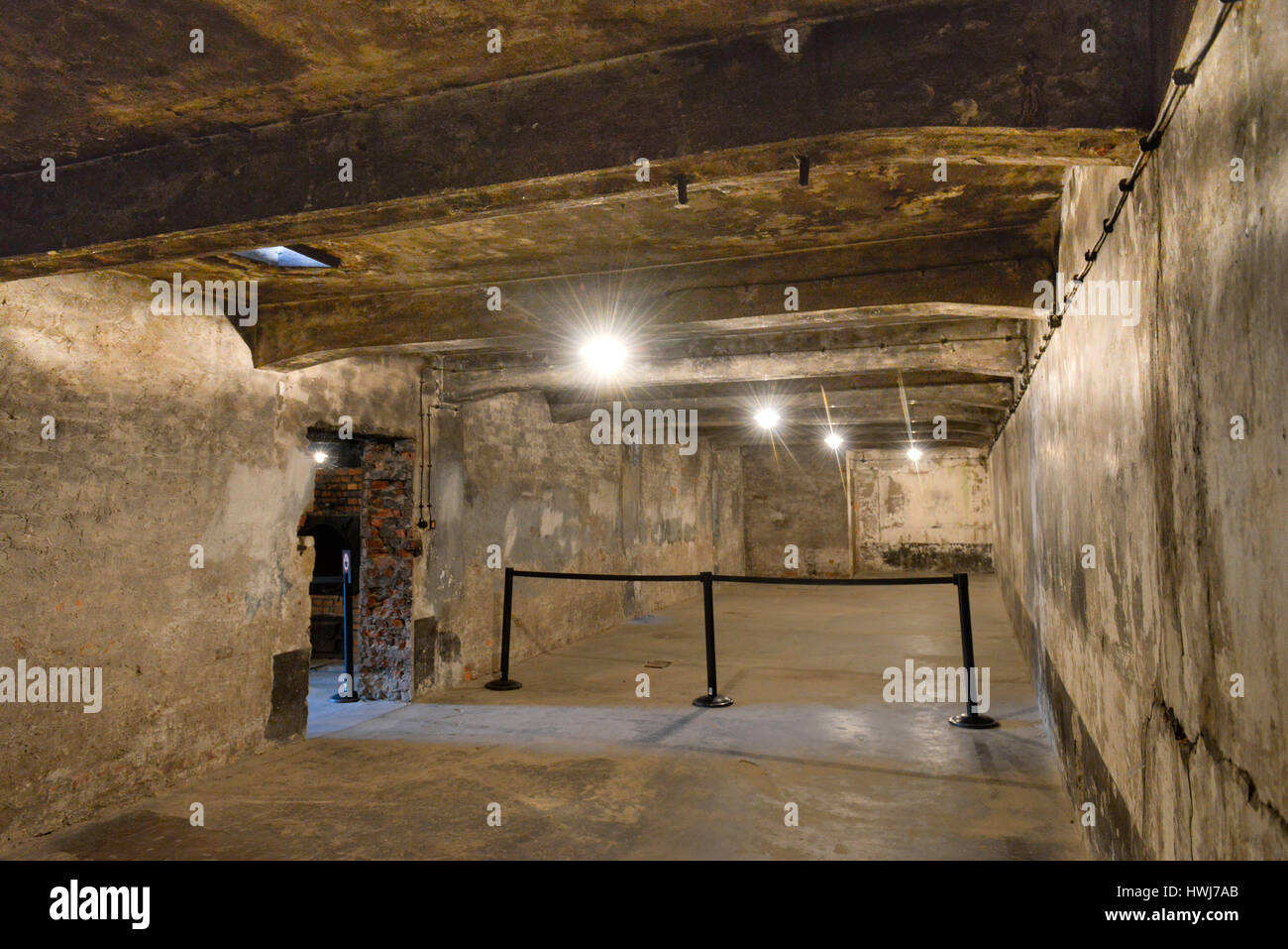 Gaskammer, Stammlager I, Konzentrationslager, Auschwitz-Birkenau, Auschwitz, Polen Stock Photo