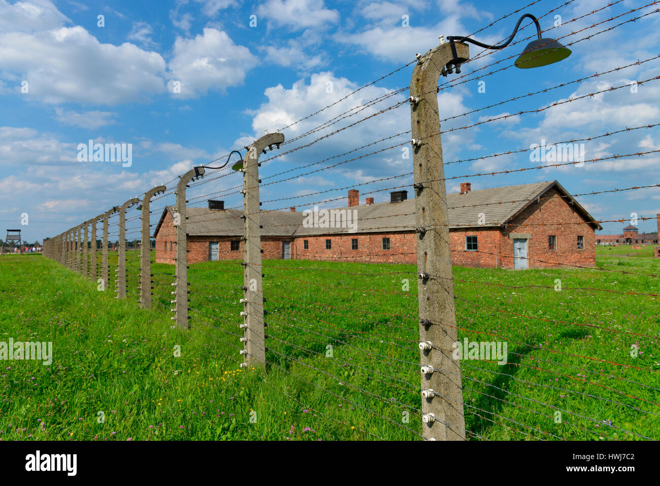 Baracke, Konzentrationslager, Auschwitz-Birkenau, Auschwitz, Polen Stock Photo