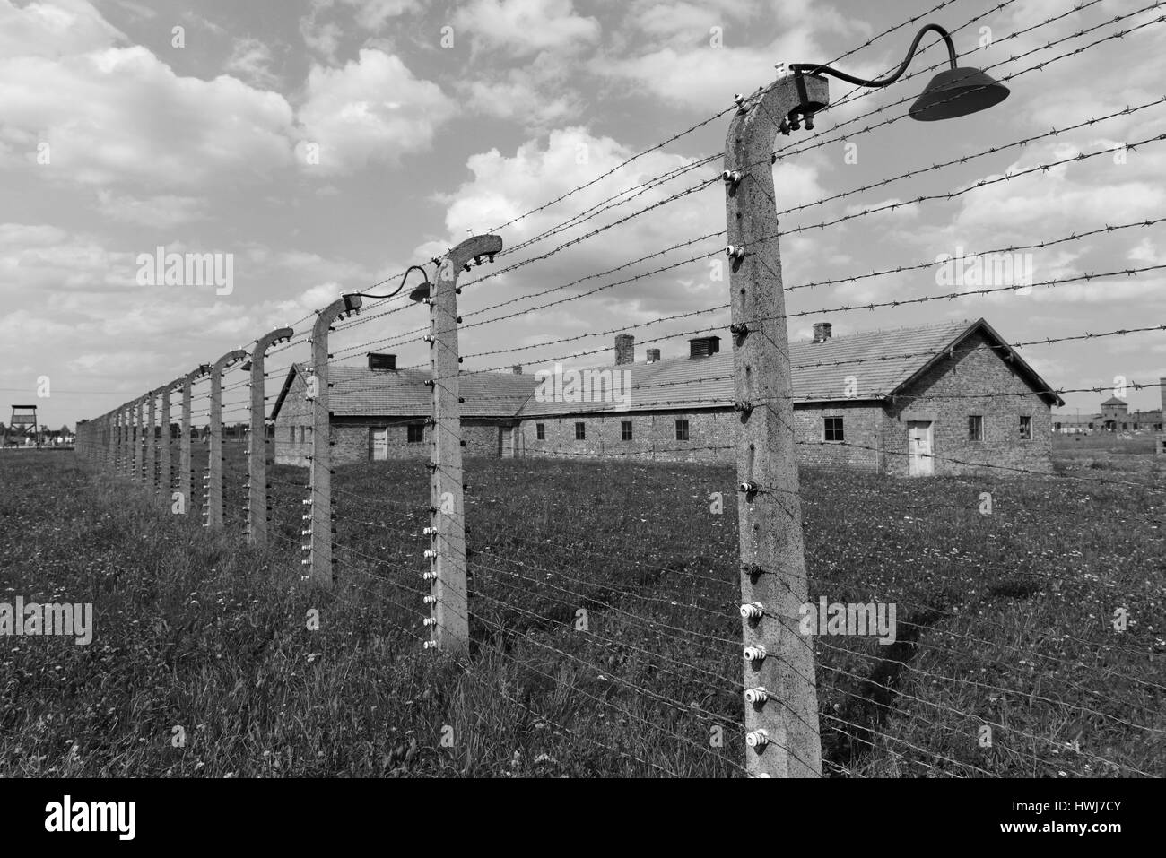 Baracke, Konzentrationslager, Auschwitz-Birkenau, Auschwitz, Polen Stock Photo
