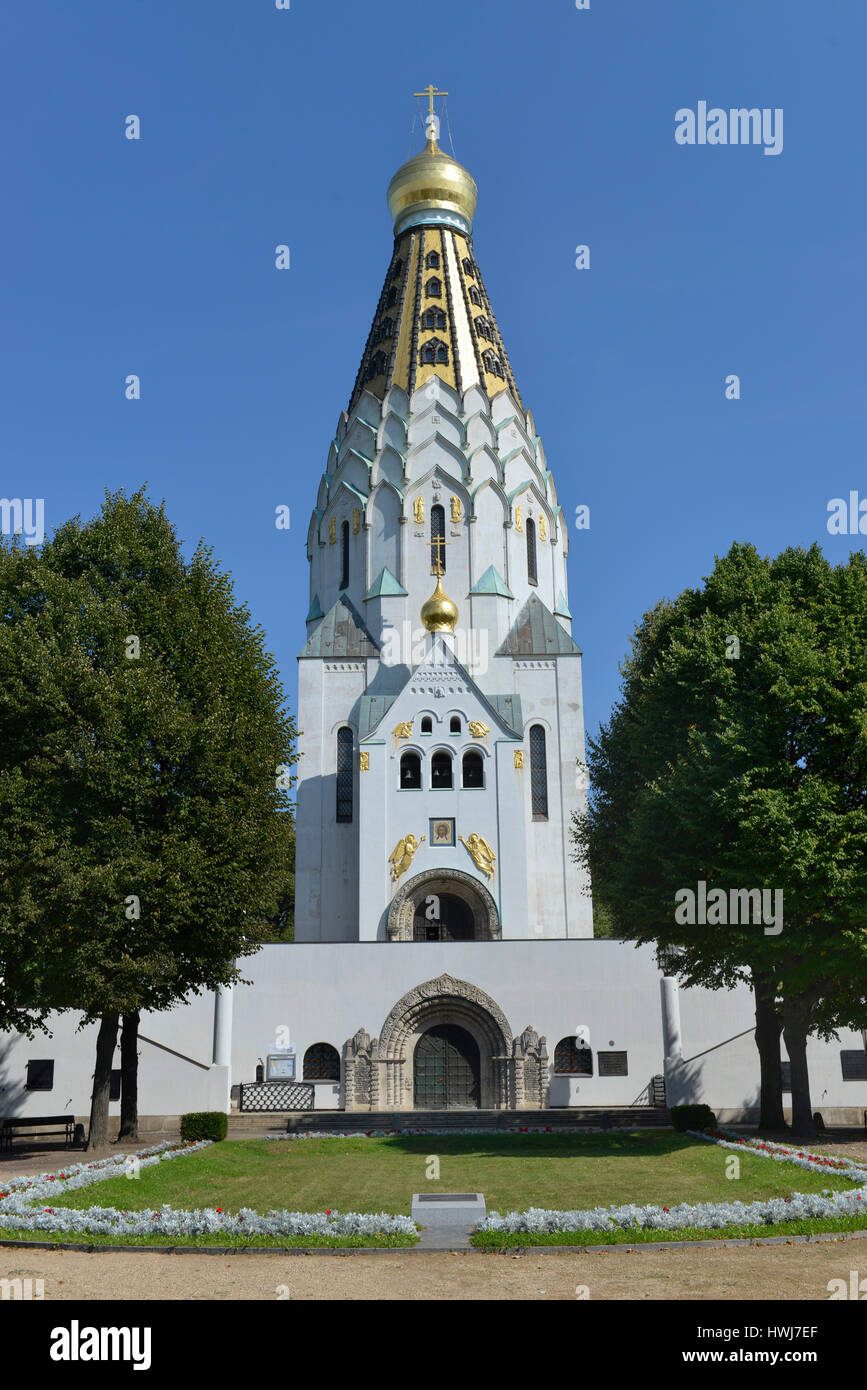 Russische Gedaechtniskirche, Philipp-Rosenthal-Strasse, Leipzig, Sachsen, Deutschland, Russische GedÃ¤chtniskirche Stock Photo