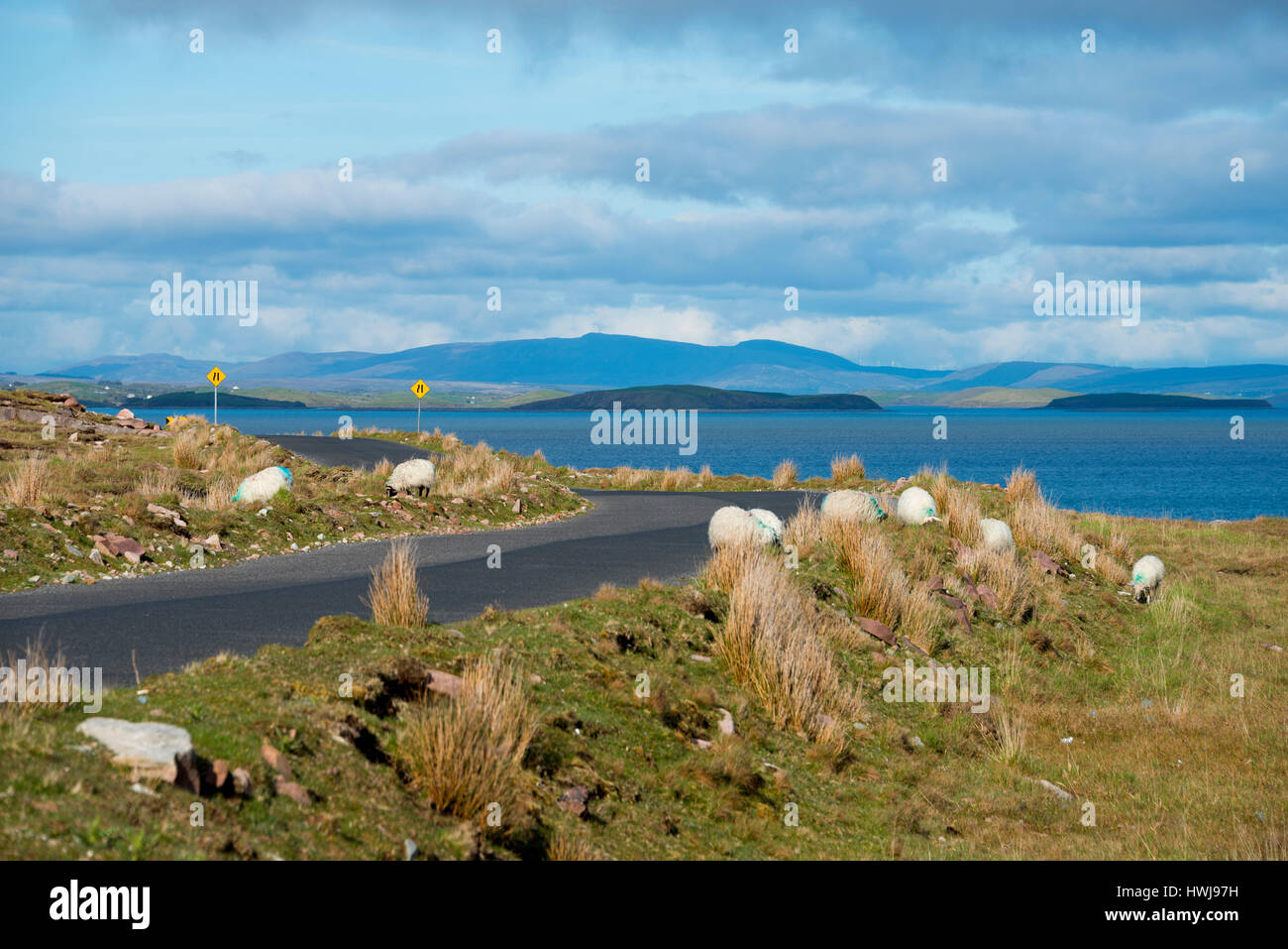 Landscape near Dooghbeg, Clew Bay, County Mayo, Ireland Stock Photo
