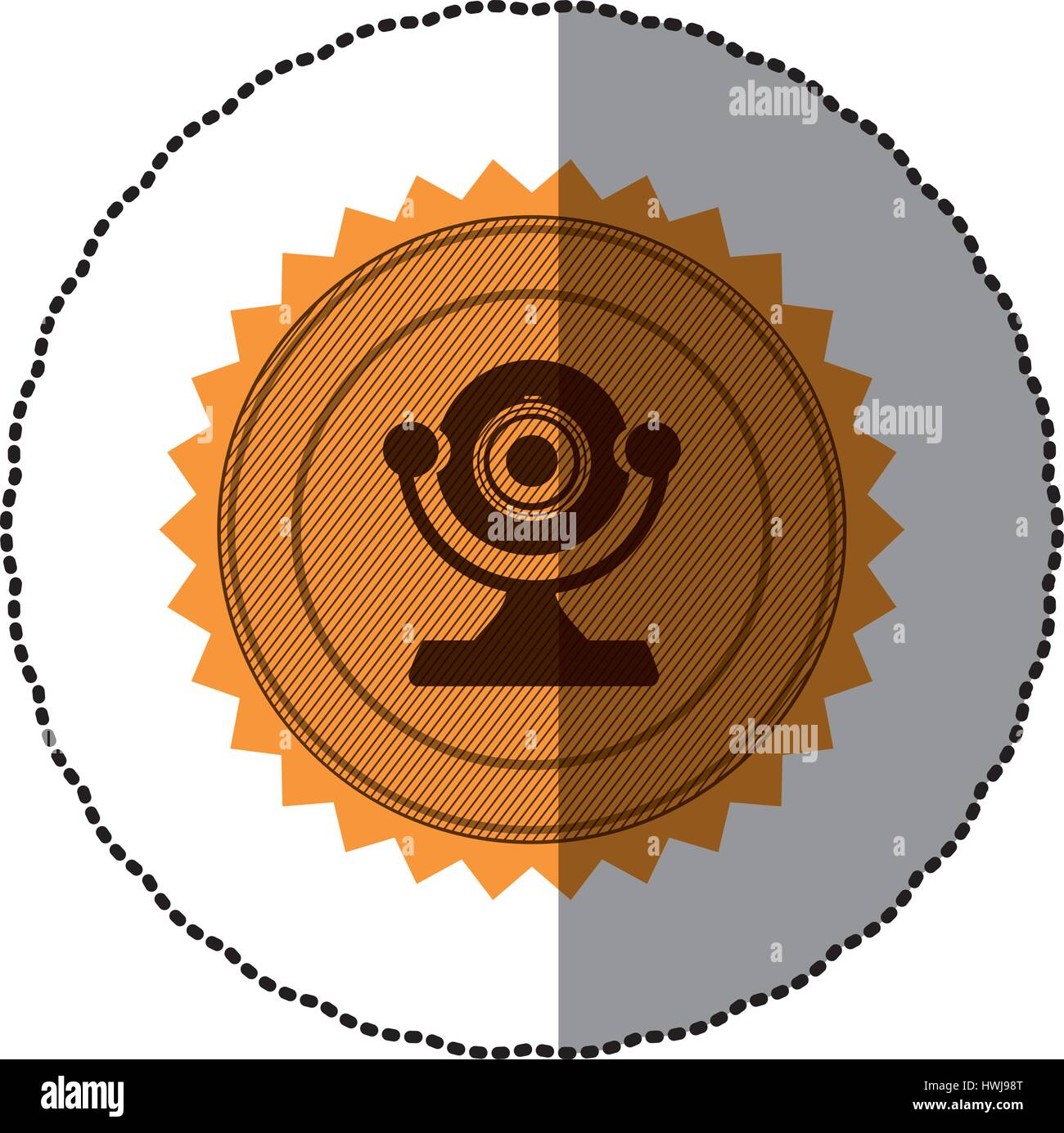 orange emblem computer camera icon Stock Vector Image & Art - Alamy