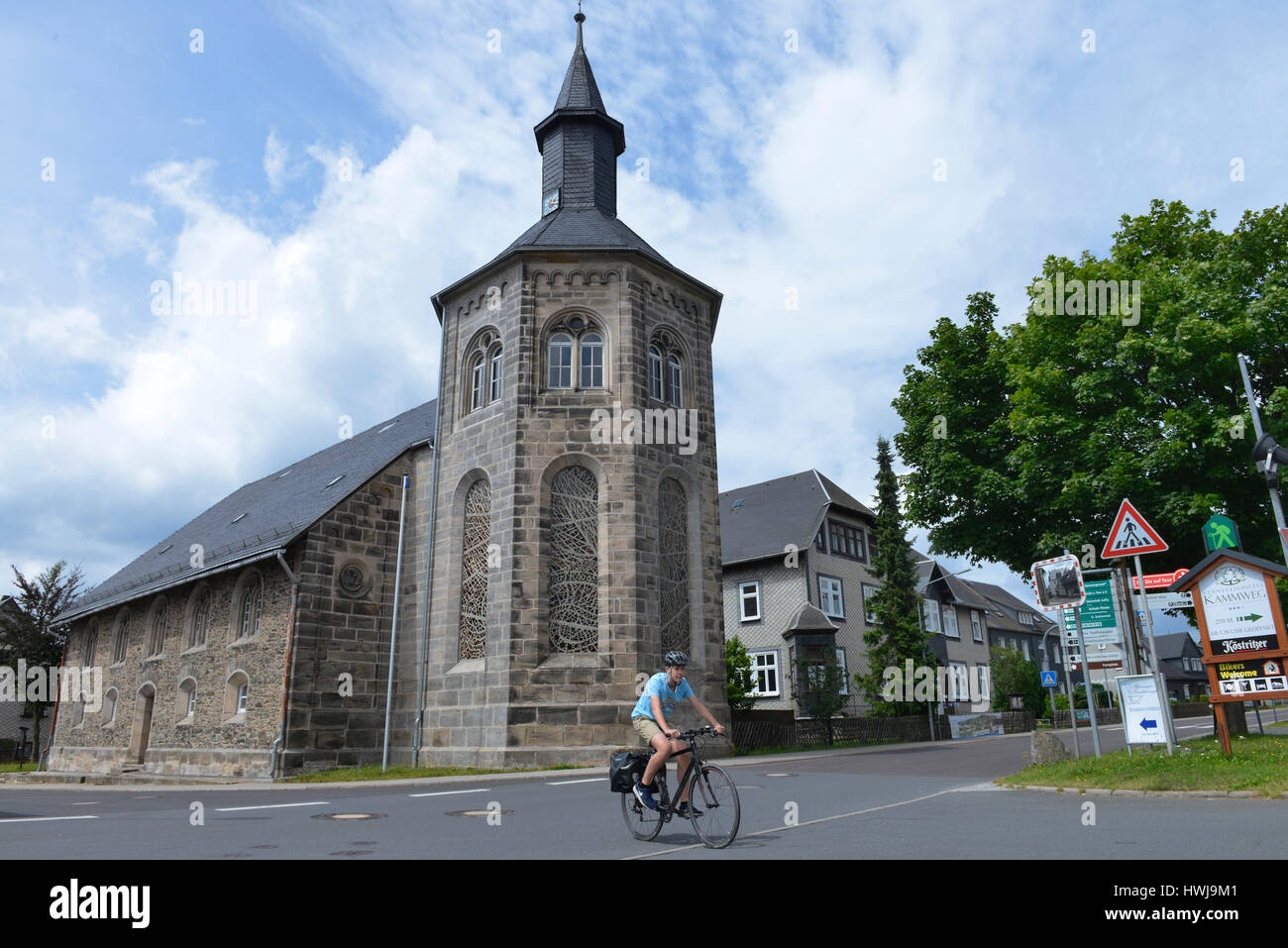 Kirche, Neustadt am Rennsteig, Thueringer Wald, Thueringen, Deutschland Stock Photo