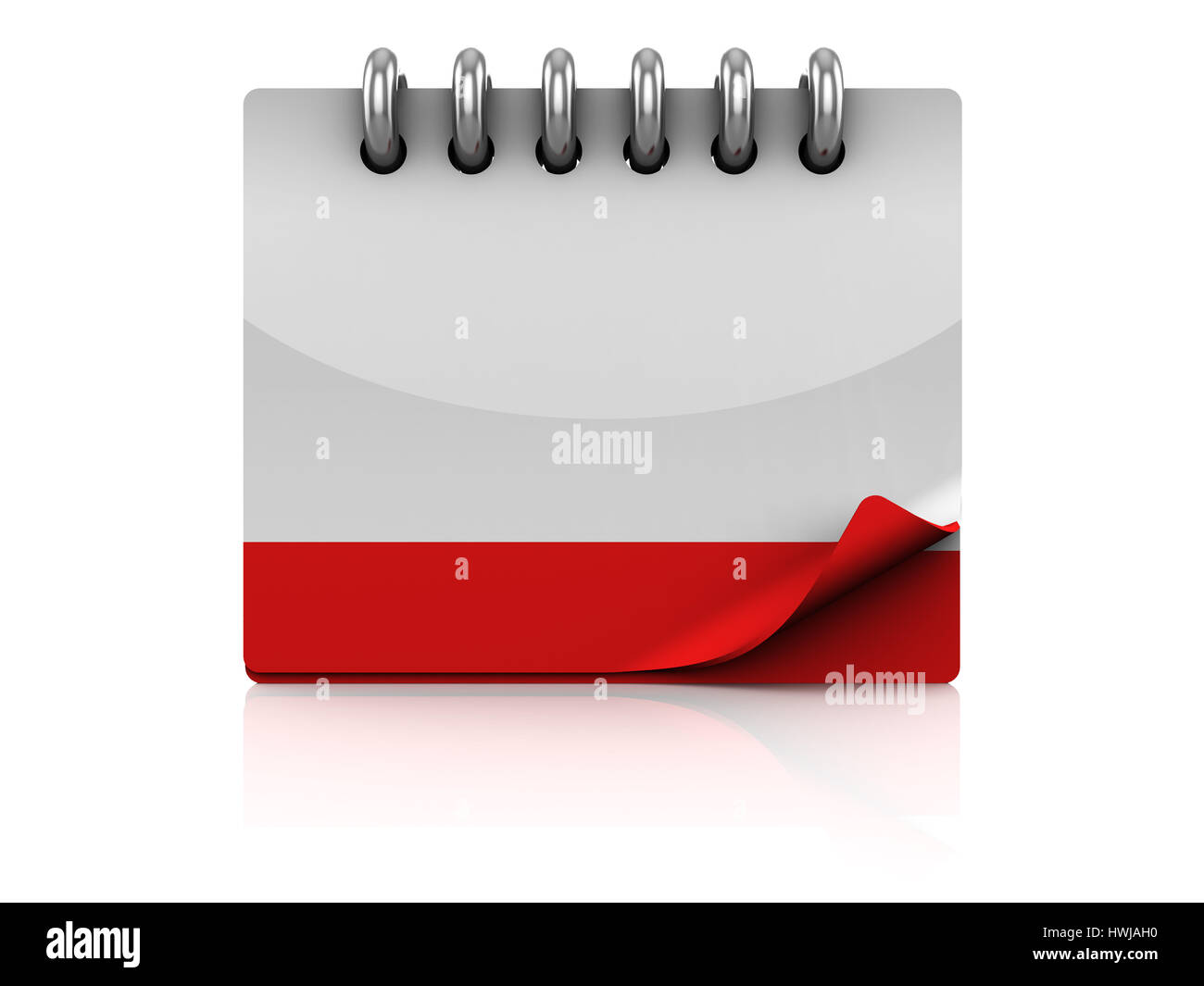 3d illustration of calendar with blank page Stock Photo - Alamy