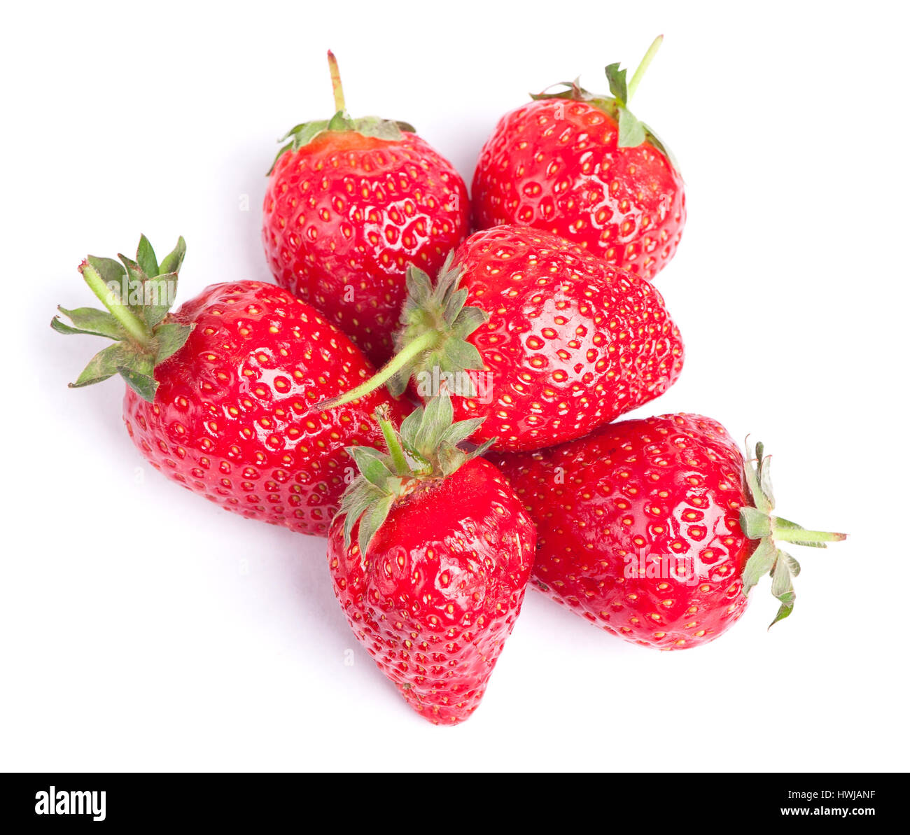 Fresh strawberries isolated on white background Stock Photo - Alamy