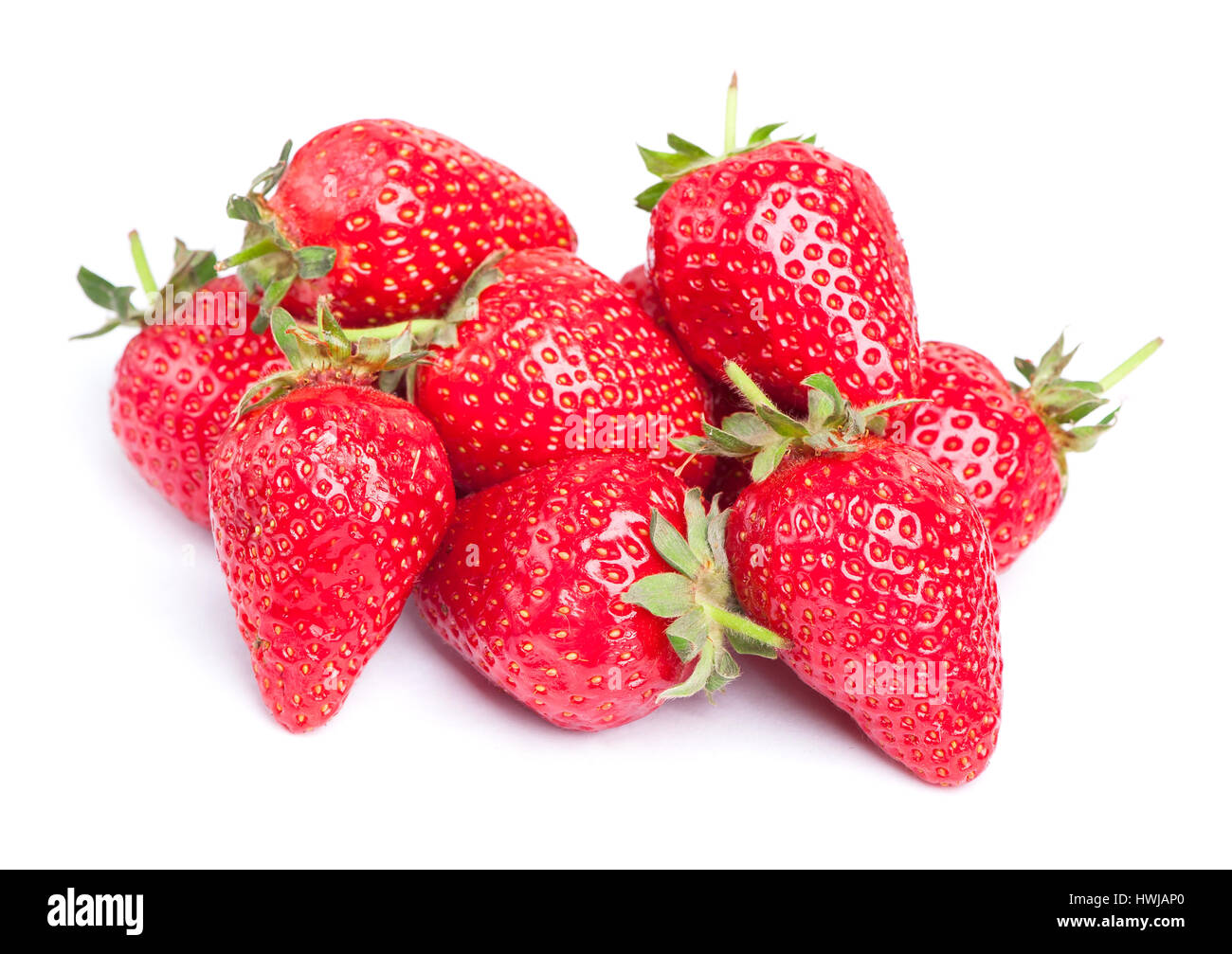 Fresh strawberries isolated on white background Stock Photo - Alamy