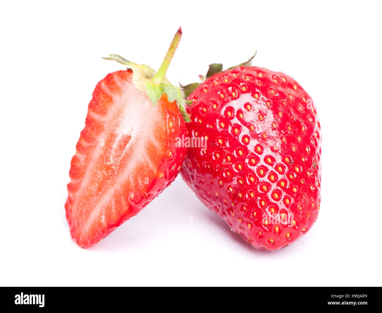 Strawberries isolated on white background Stock Photo - Alamy