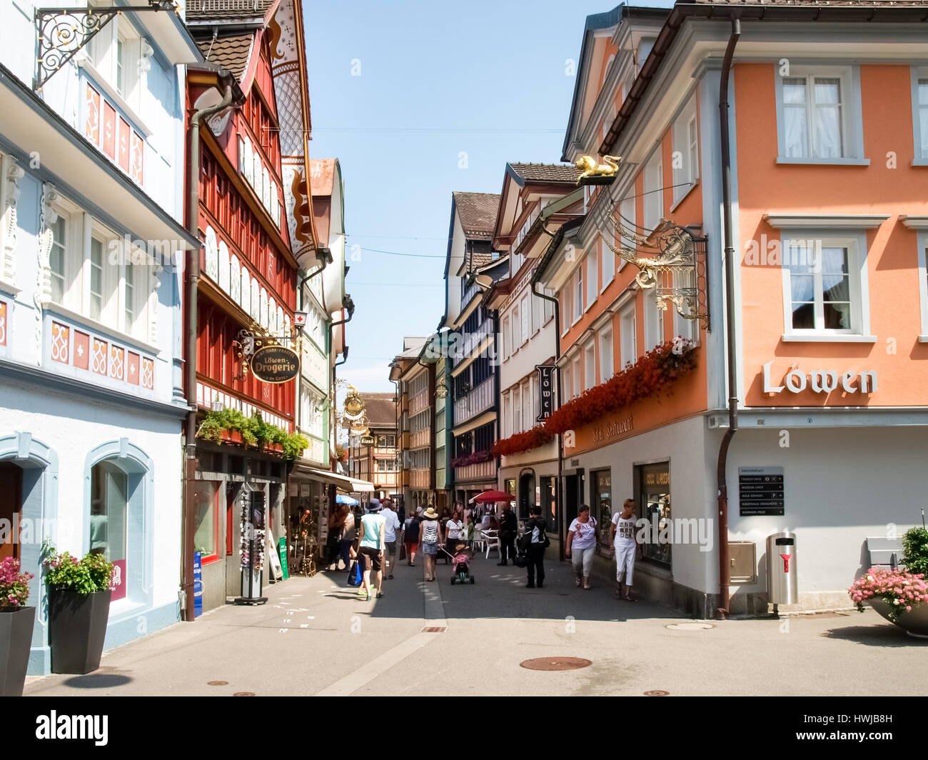 Appenzell, Switzerland - Juli 07, 2015: Appenzell town. Typical old ...