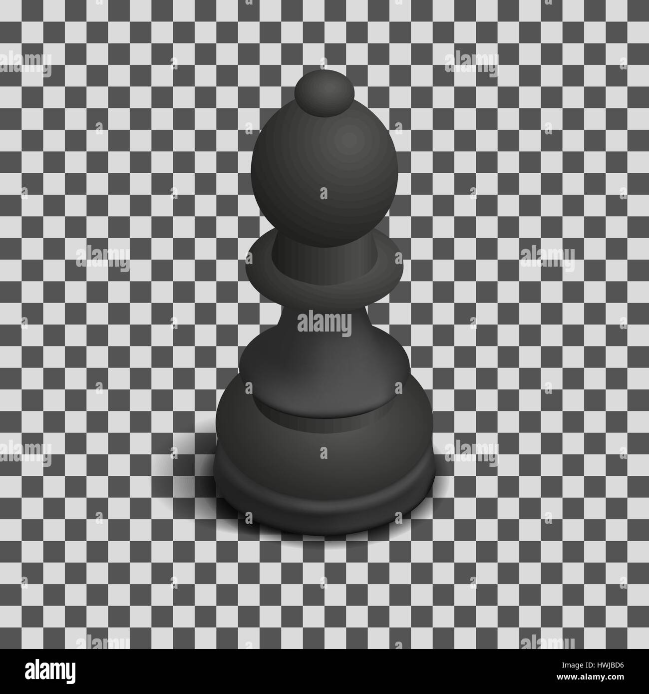 Premium Vector  Realistic chess piece 3d pawn on a black and