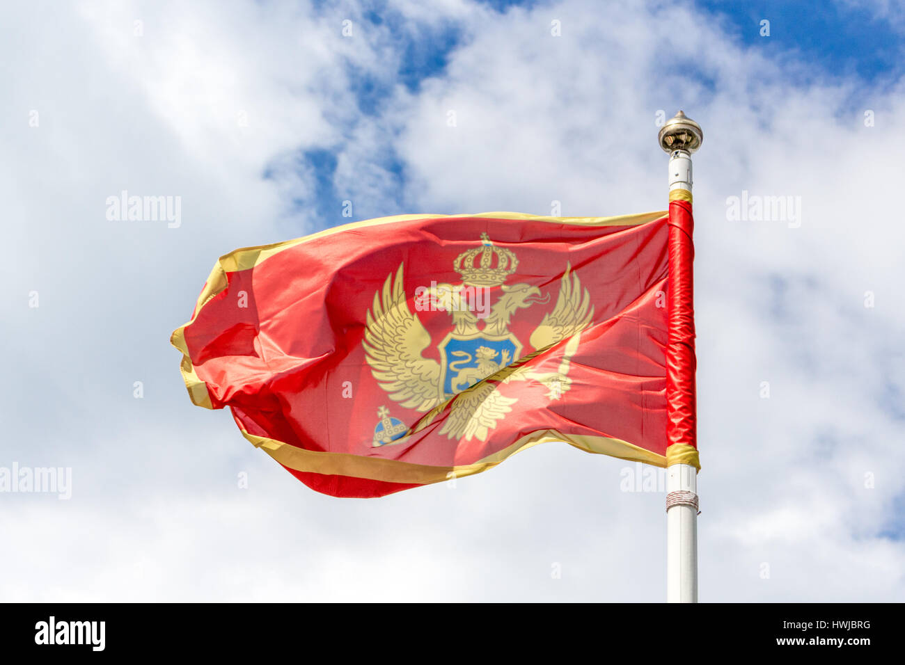 Montenegro Flagge Stock Photo
