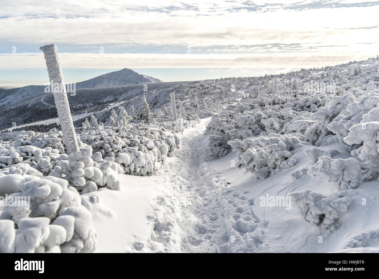Karkonosze mountains in winter Stock Photo