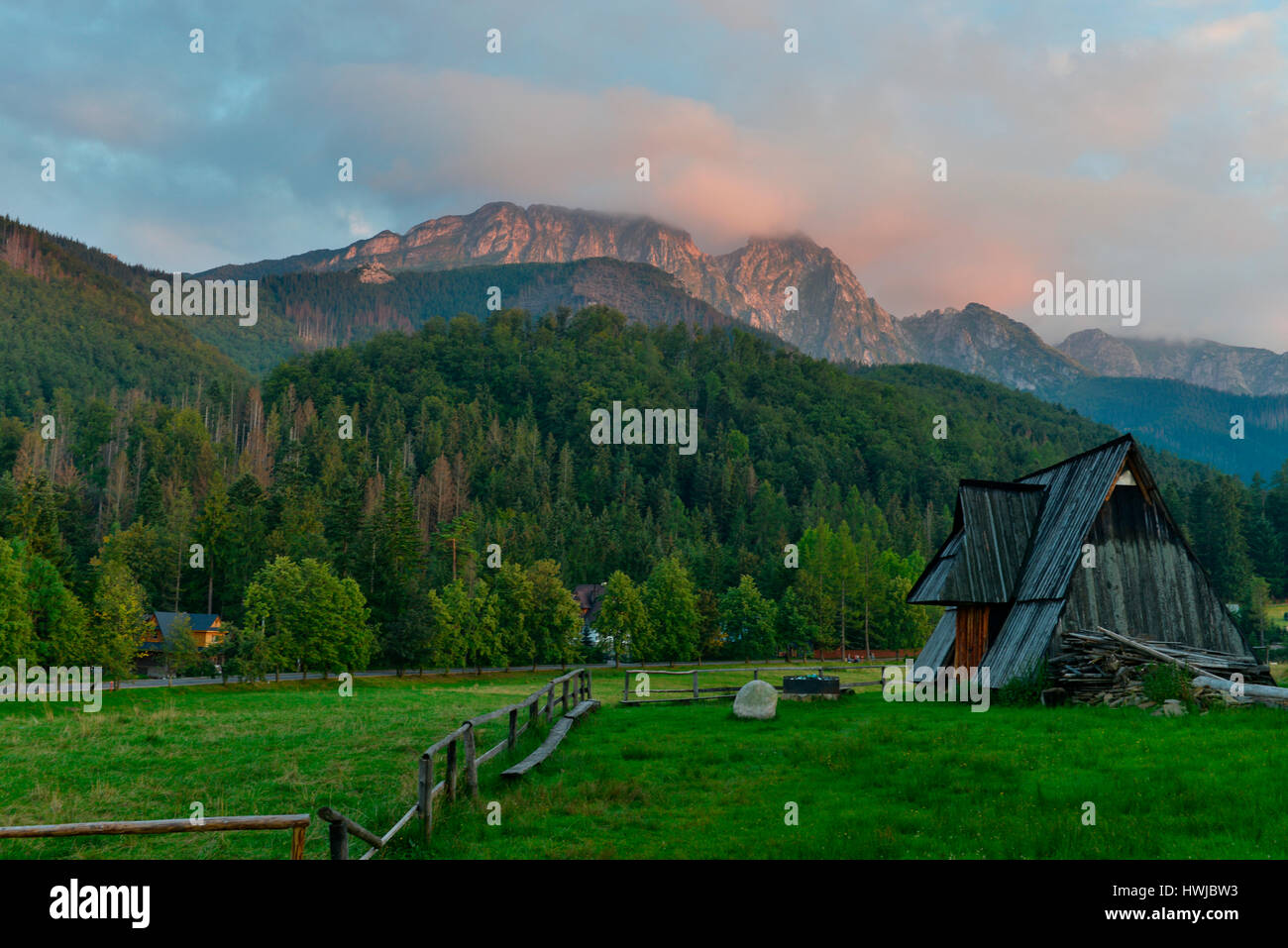 Berg Giewont, Hohe Tatra, Polen Stock Photo