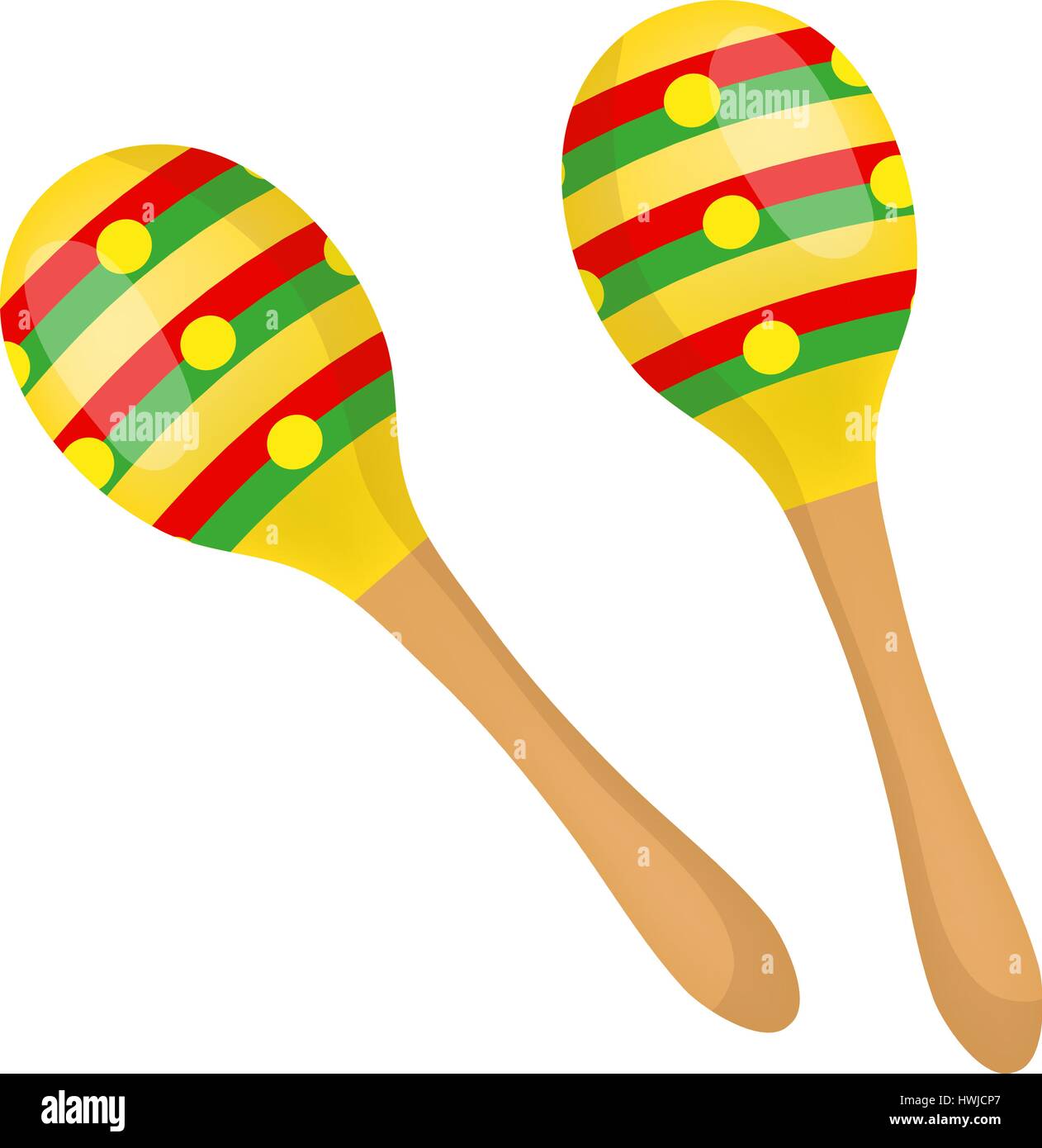 icono aislado de maracas de bebé rosa Imagen Vector de stock - Alamy