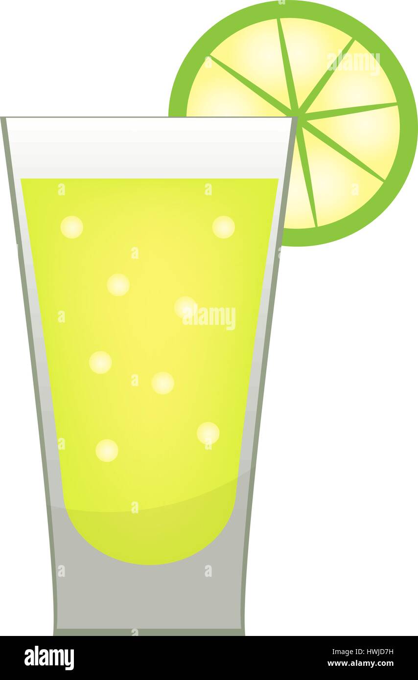 Stack Of Tequila With A Lime Slice Icon Flat Cartoon Style Drink Isolated On White Background Alcoholic Cocktail Vector Illustration Stock Vector Image Art Alamy